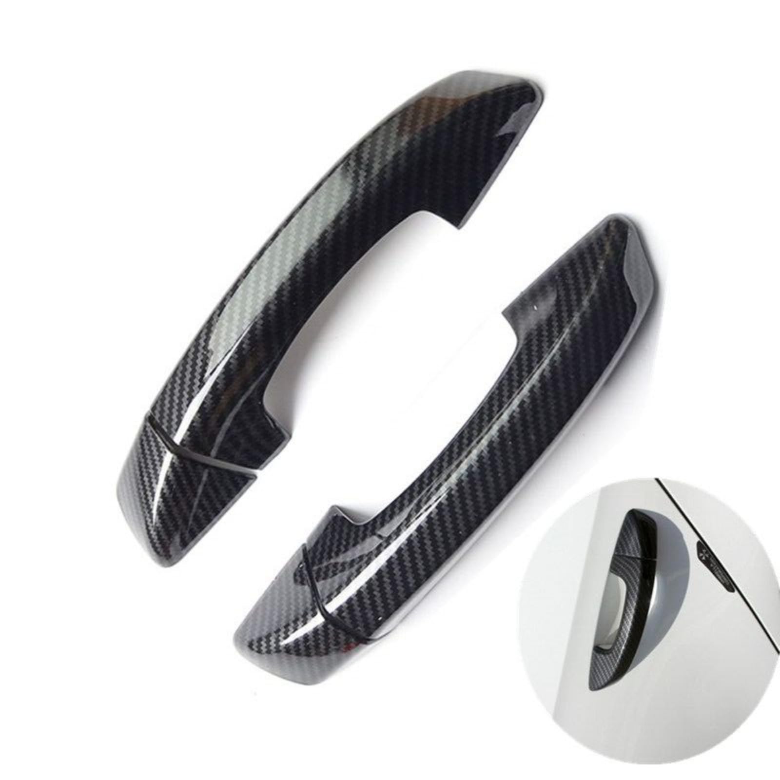 Couvercle de poignée en fibre de carbone style pour VW Scirocco 3 Mk3 finition luxe
