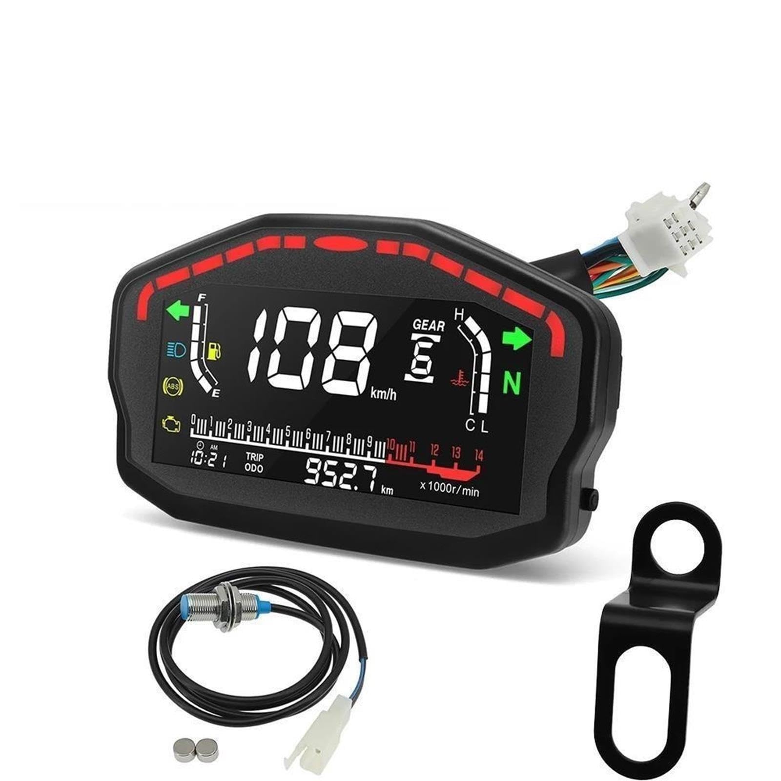 Tacómetro LCD Digital Universal Para Motocicleta Fueraborda