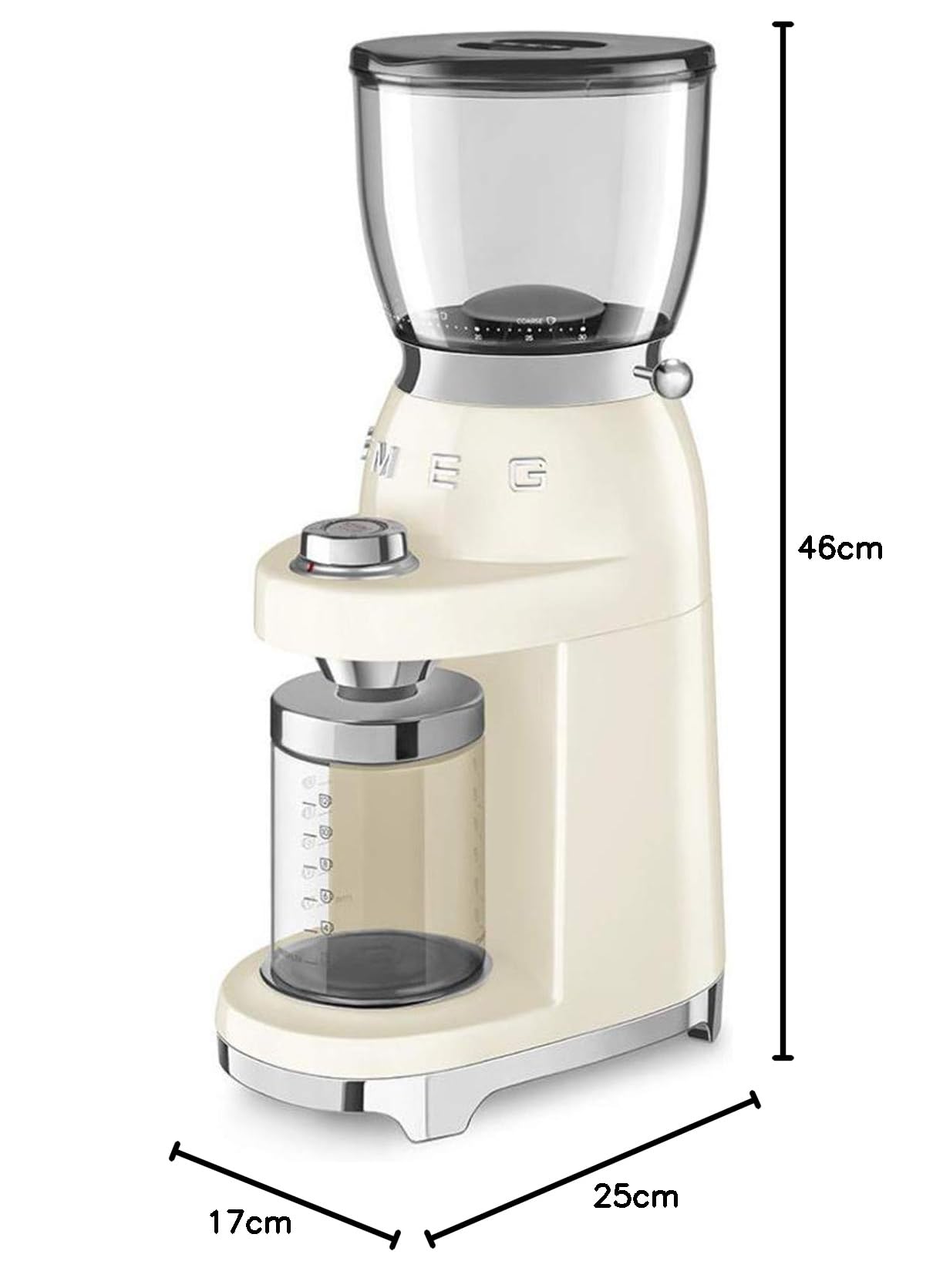 Molinillo Eléctrico Smeg CGF01CREU Crema 150 W 350 g