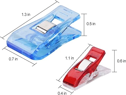 Miniatura 10 de Clips de acolchado y clips de tela de costura paquete de 100 80 clips de edredón pequeños  20 medios perfectos para coser y manualidades trabajo de