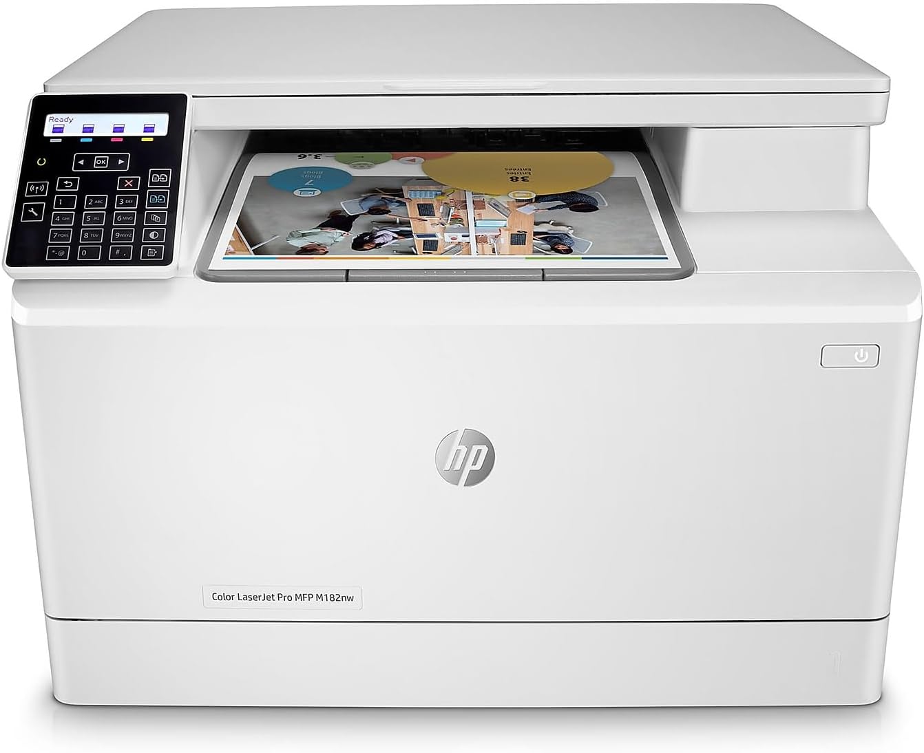 Color LaserJet Pro M182nw Wireless All-in-One Laser Printer, Remote Mobile Print, Scan & Copy, Works with Alexa (7KW55A)