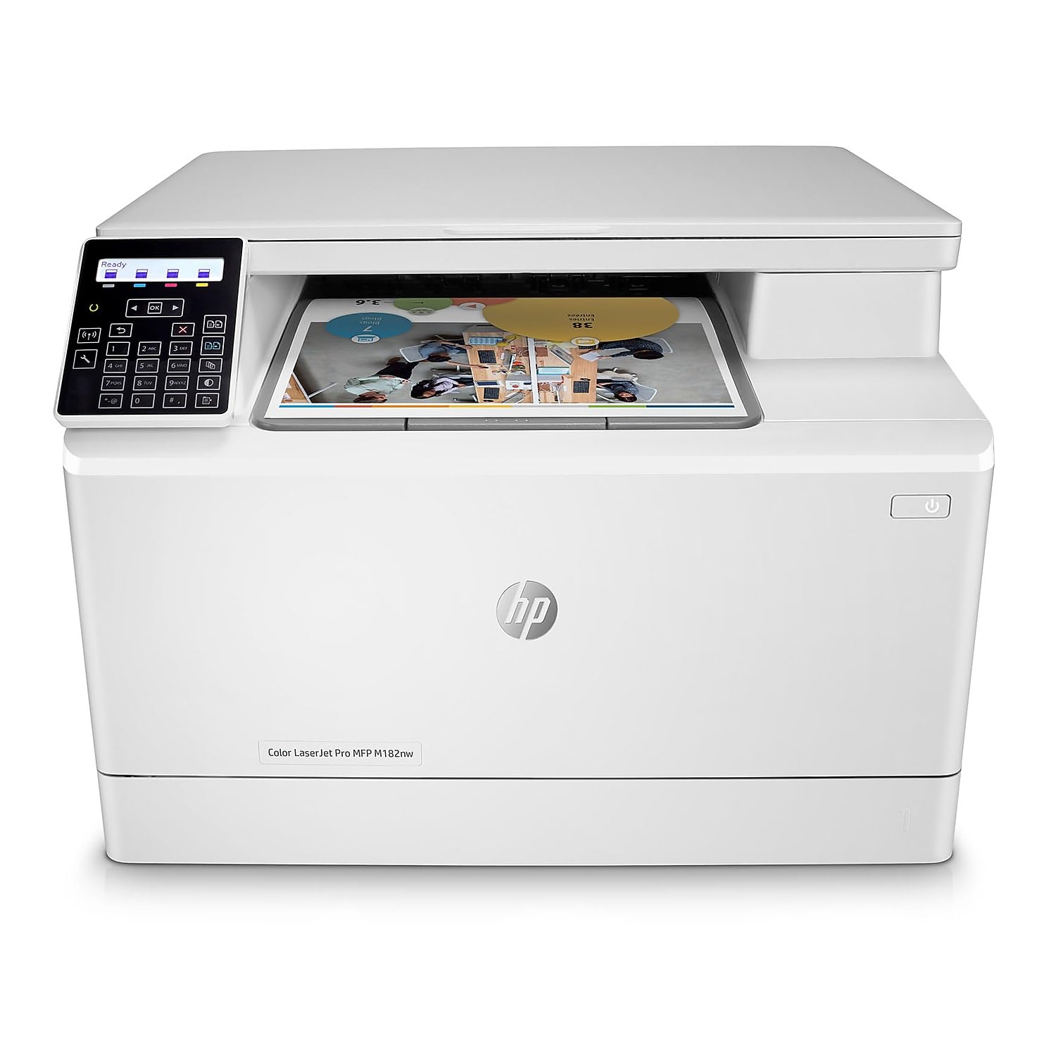 Color LaserJet Pro M182nw Wireless All-in-One Laser Printer, Remote Mobile Print, Scan & Copy, Works with Alexa (7KW55A)