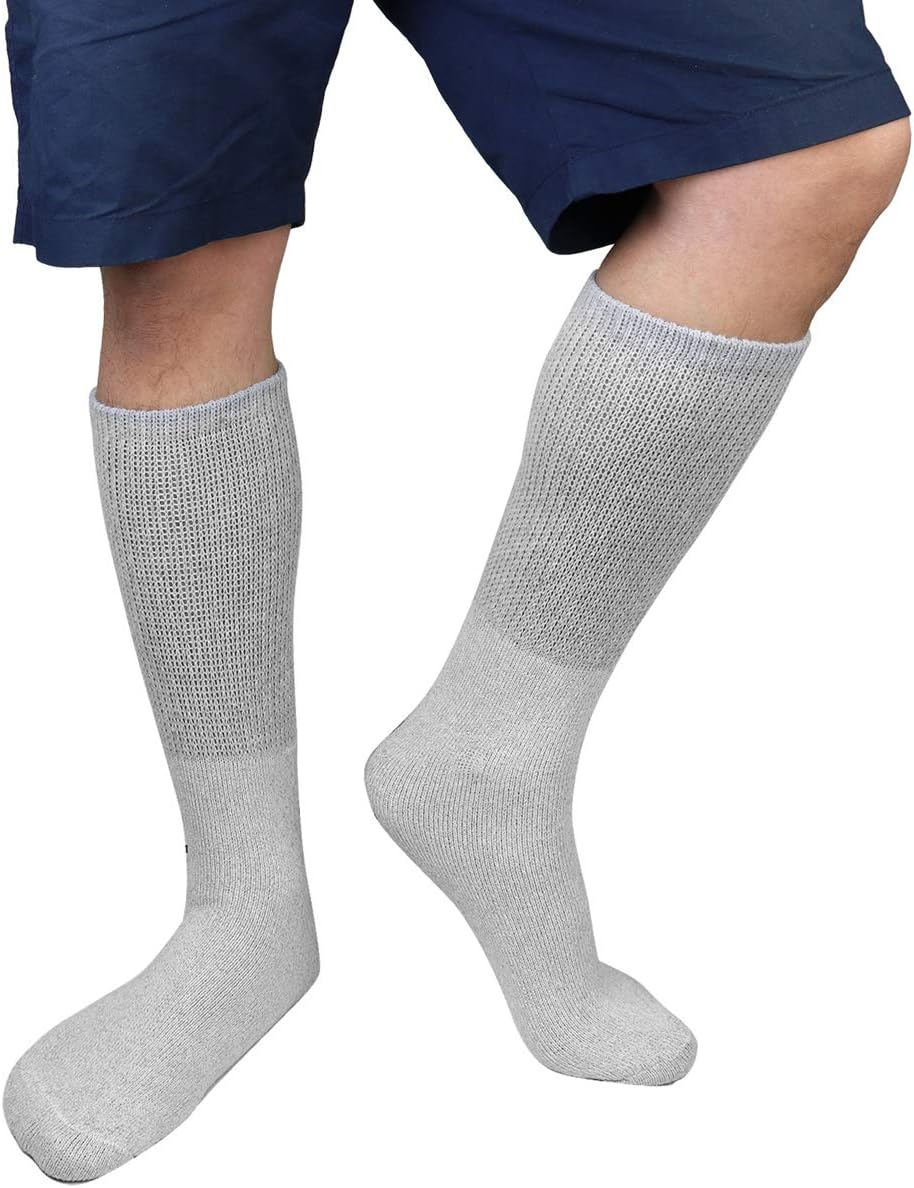 Falari 3-Pack Physicians Approved Diabetic Socks Cotton Non-Binding Loose Fit Top Help Blood Circulation - Image 4
