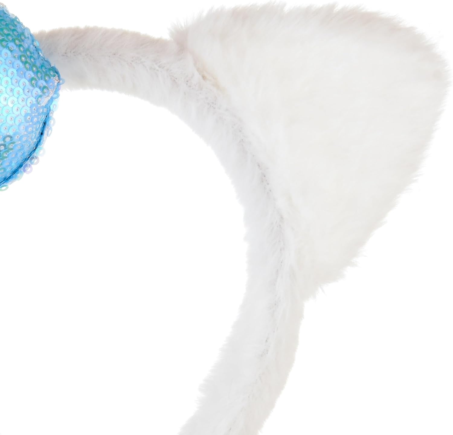 A Miaow White Cat Ear Plush Hair Band Kitty Headband Kitten Bow Fluffy Hair Accessories Cute Hairband for Women Cosplay Party