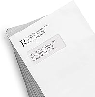 Vista 7 de LUXPaper - Sobres para ventana de folleto de 9 x 12 pulgadas, color blanco brillante, texto de 28 libras, 50