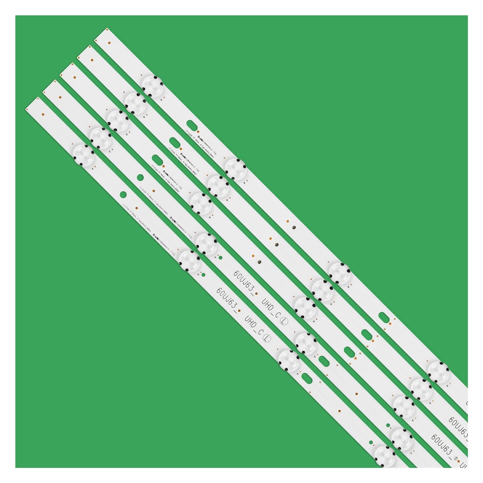 Bandes Rétro-éclairage LED Pour Téléviseurs LG 60UJ63, 60UJ6300, 60UJ6050, Etc. - Kit 10 Pièces, 1080 Mm, 11 LED Par Bande