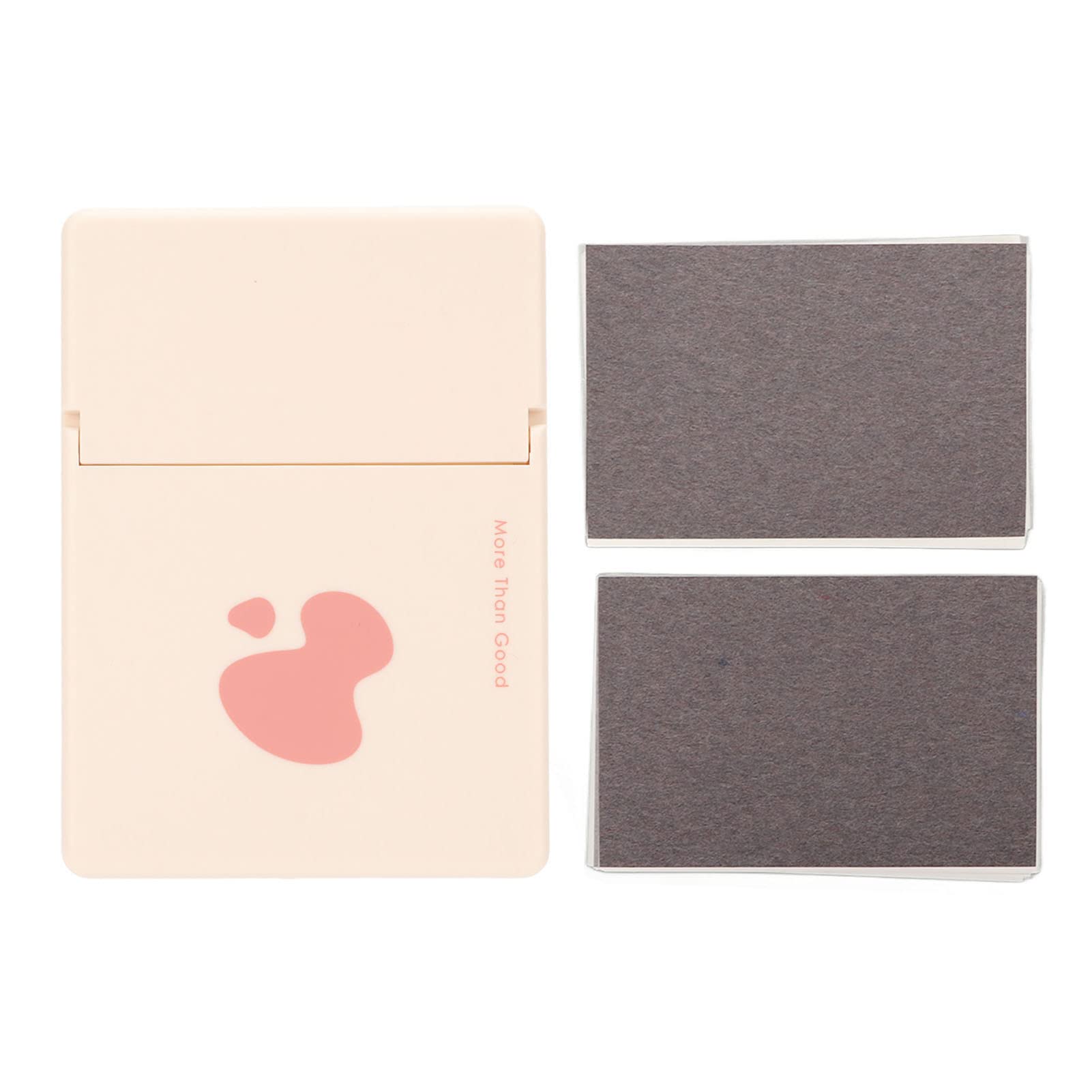 250 Pcs Oil Blotting Sheet with Mirror, Plant Fibre Oil Absorbing Sheets for Face to Remove Excess Shine Portable Face Oil Off Paper for Facial Makeup