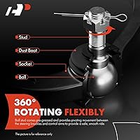 Vista 4 de A-Premium 2 brazos de control superiores delanteros con rótula y buje, compatibles con Jeep Grand Cherokee 2005-2010, Commander 2006-2010