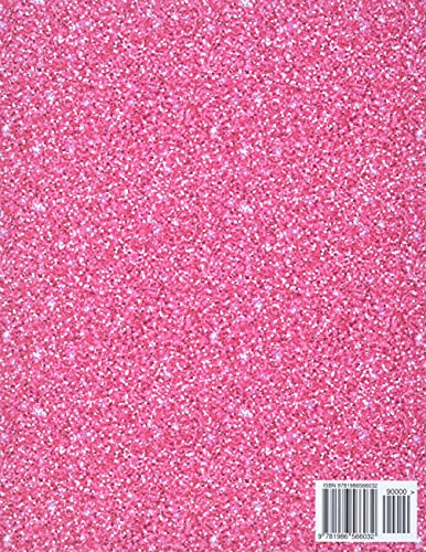 Sketchbook: Cute Unicorn On Pink Glitter Effect Background, Large Blank Sketchbook For Girls, 110 Pages, 8.5" x 11", For Drawing, Sketching & Crayon Coloring 2 61ml0lHgiBS