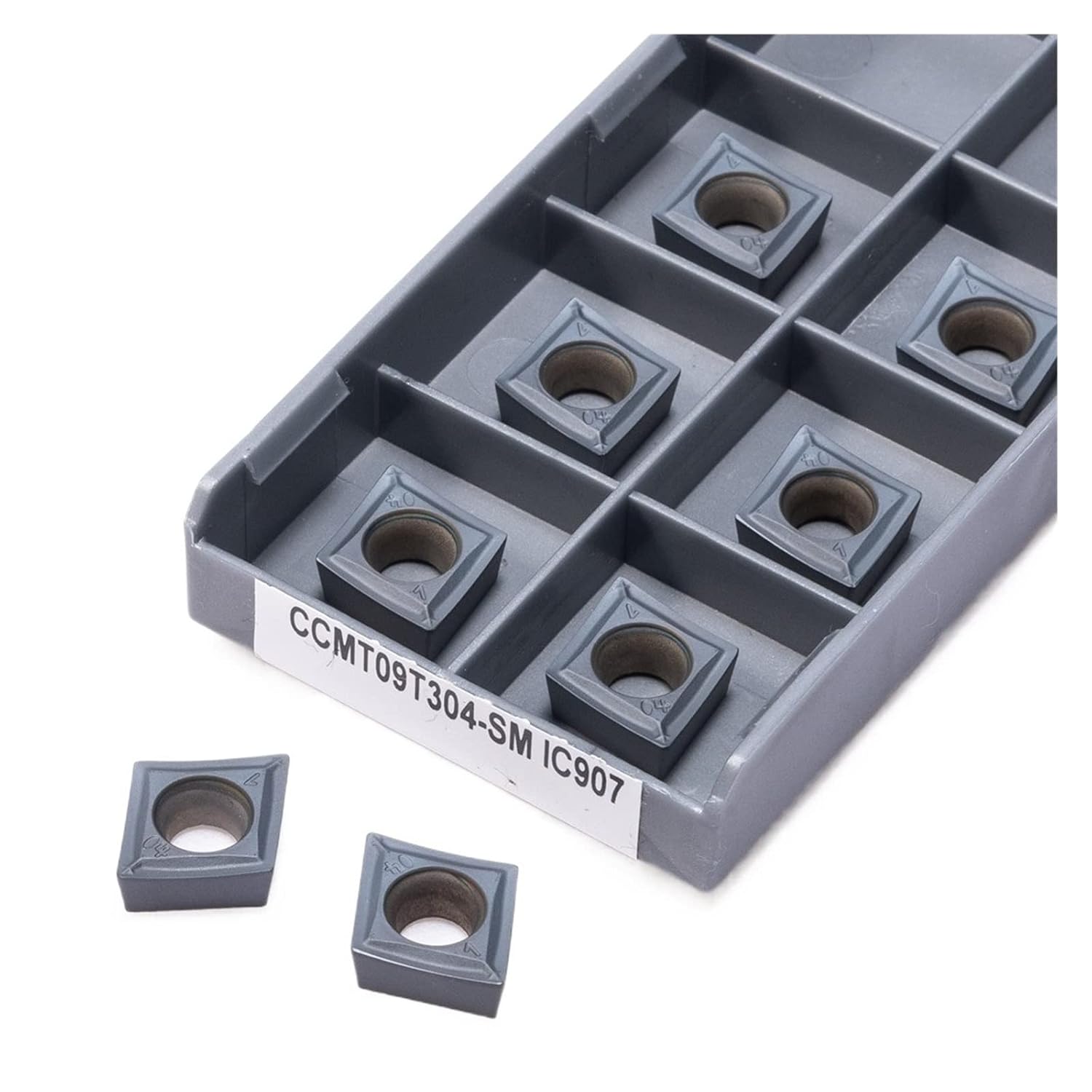 Indexable Carbide Lathe Tool Internal Turning Tool 10 Pcs Lathe Cutting Parts Carbide Insert(CCMT09T304- IC907)