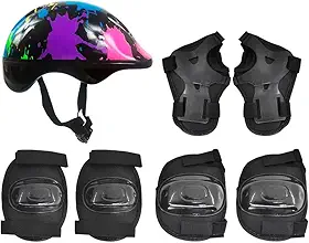 dm toys Kit Radical Plus Infantil Paint - Capacete + Joelheira - DMR5488, Multicor