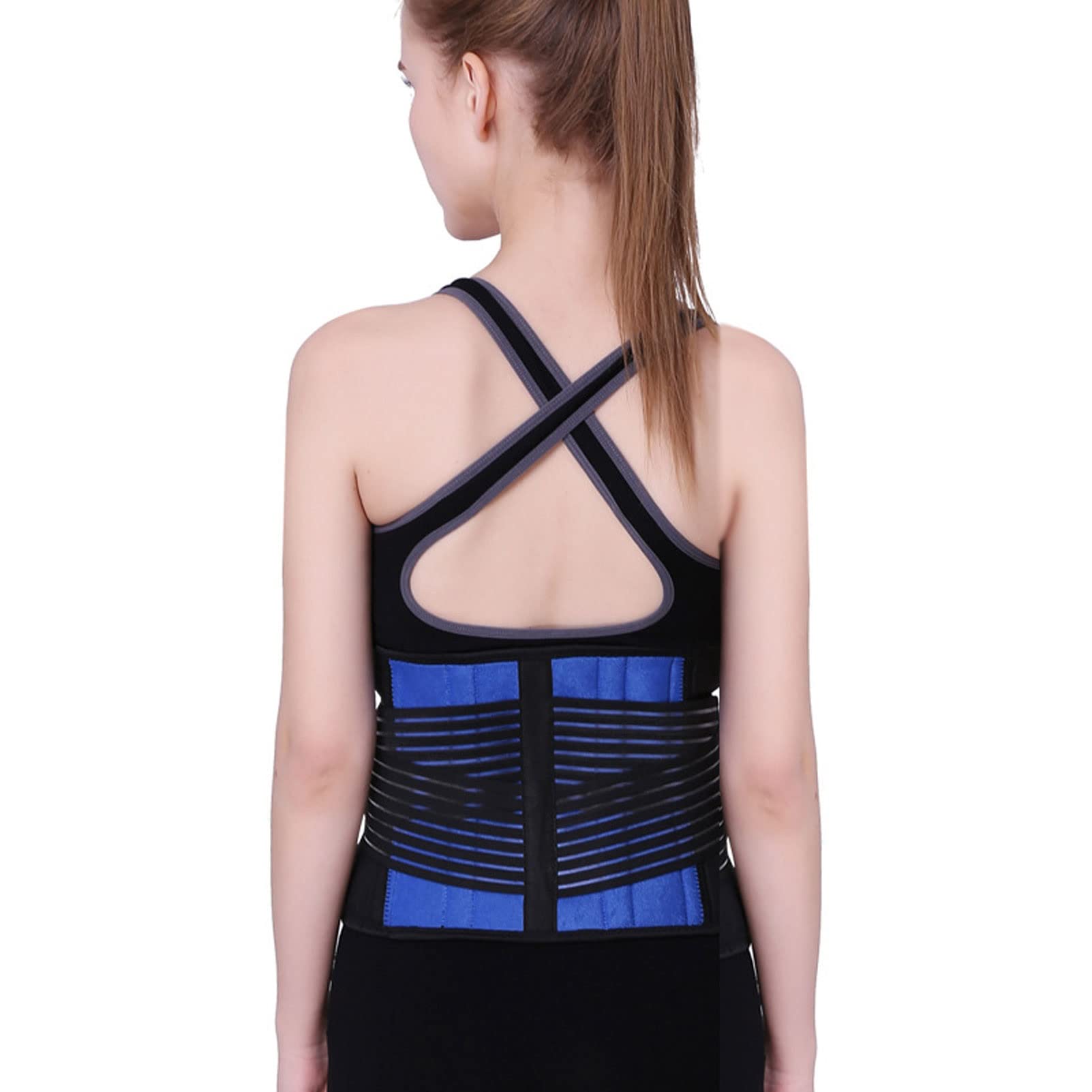 XWSM Lumbar Back Support Belt Lumbar Brace Adjustable Trainer Straps For Lower Back Core Support Belt Back Waist Pain Relief Therapy Compression Belt Corrector (Size : L)