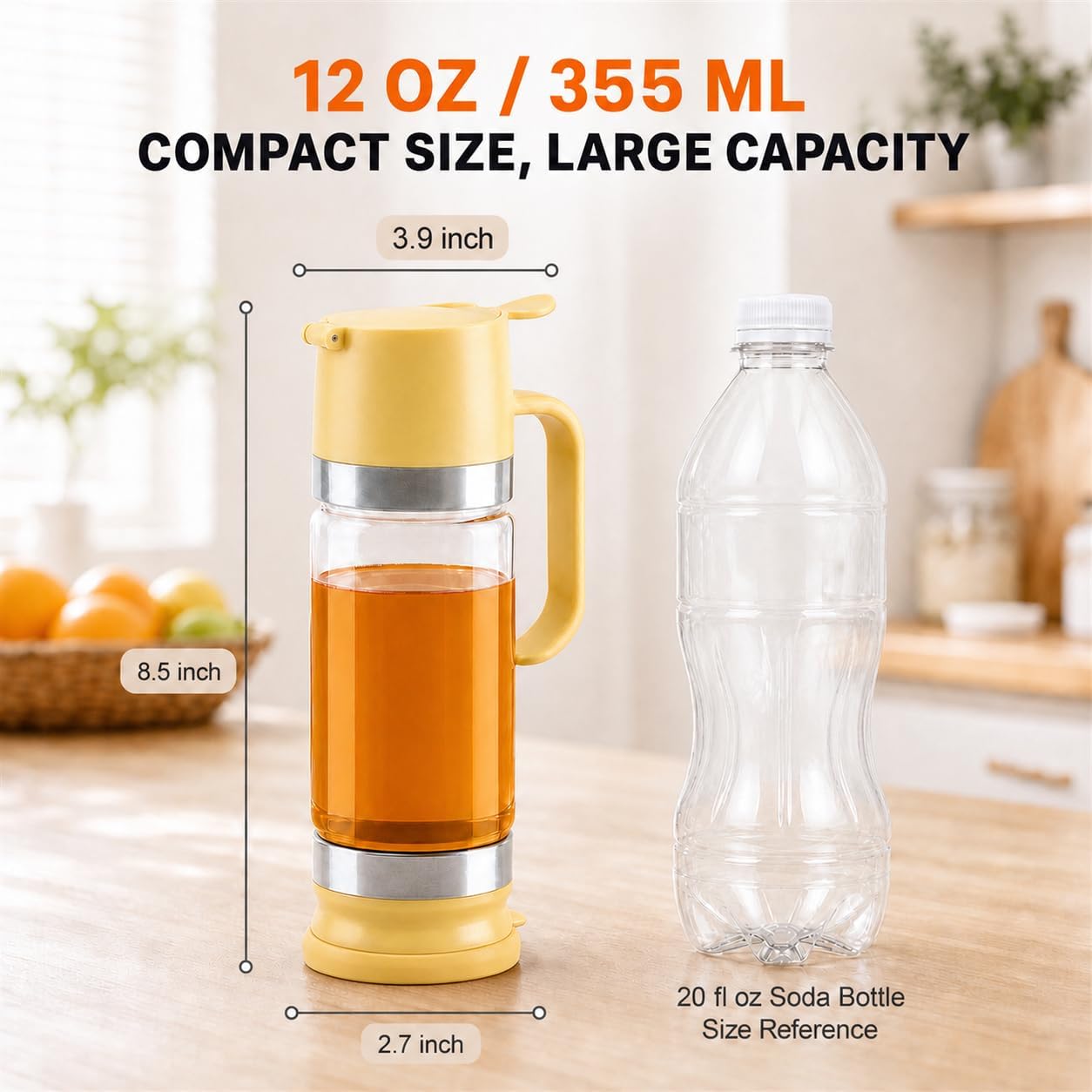 Aelga 12oz No-Drip Honey Dispenser with Newly Upgraded Handle image 2