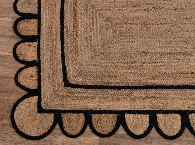 Tapete Decorativo de Yute Natural Negro 2x3 ft miniatura 5