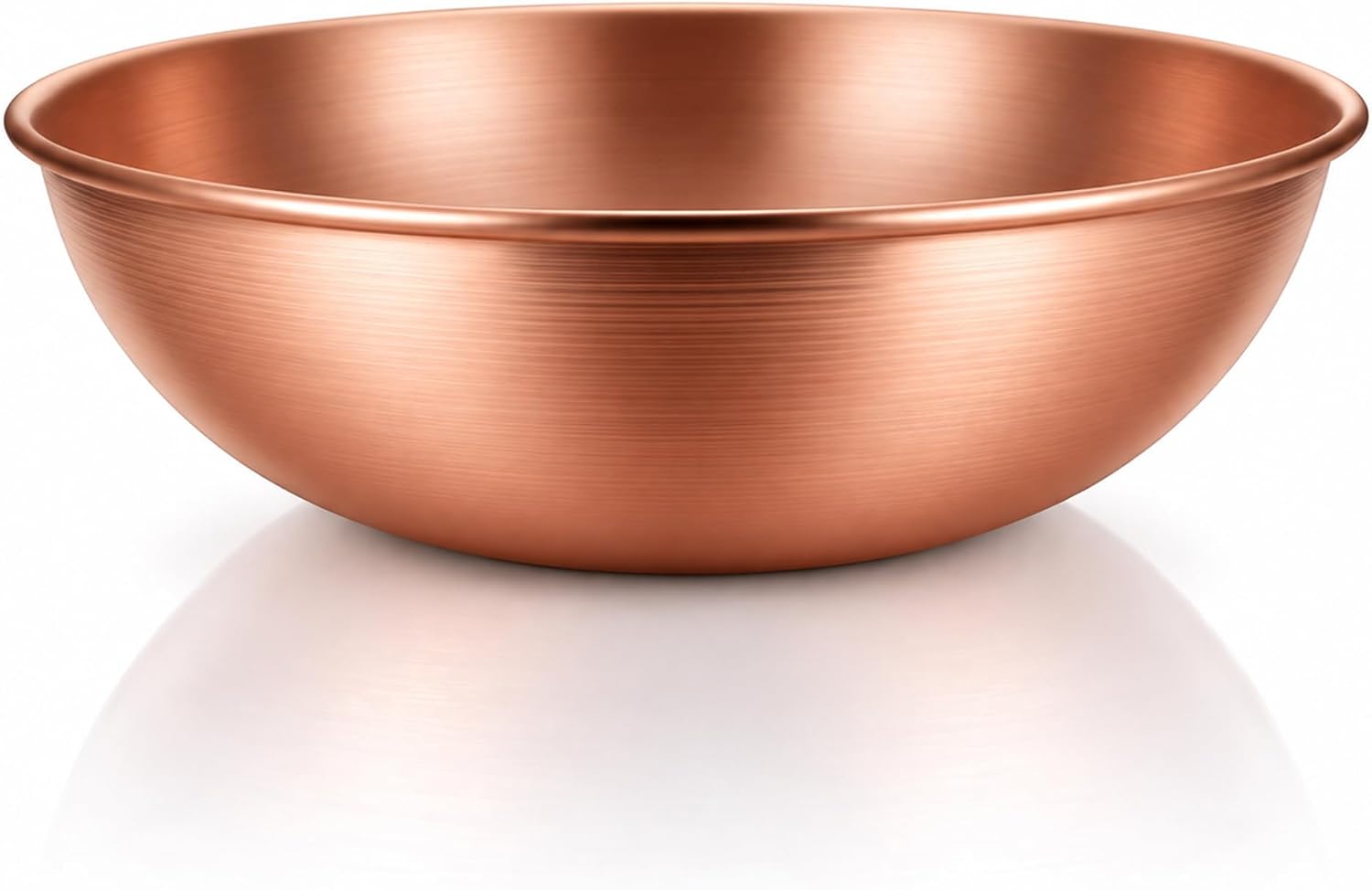 Large 7.87 Inch Round Solid Copper Bowl, Hand Forged Pure Copper Mixing Bowl, Suitable for Decorating, Mixing Salads and Eggs with Pure Copper Bowl (1)