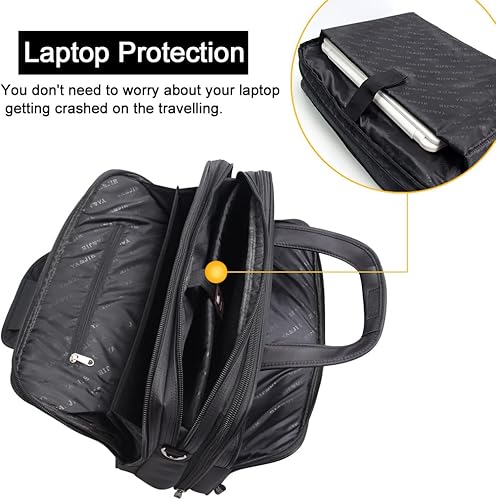 Miniatura 4 de Maletines grandes para hombre, bolsa de lona de 15.6 pulgadas, 17 pulgadas, 19 pulgadas, funda para laptop, bolsa de trabajo, bolsa de mensajero de