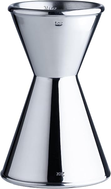 Heavy Duty Bar Jigger, Stainless Steel Cocktail Measuring Jigger With 0.5-2oz Precision Marks, Double Walls, Mirror Polished, for Professional Bartenders & Home Cocktail Enthusiasts 1 Piece
