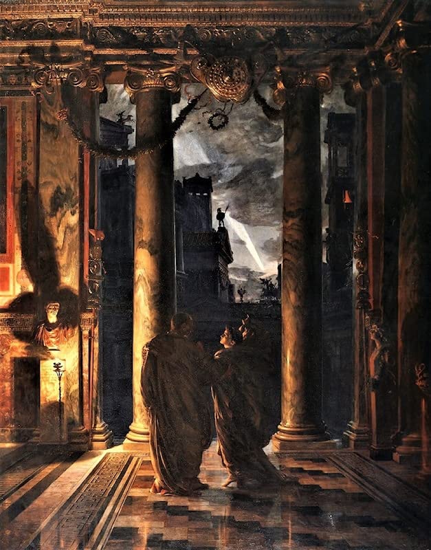 Poster Edward John Poynter Les Ides de Mars tableau décoration salon toile grand format 60x90cm