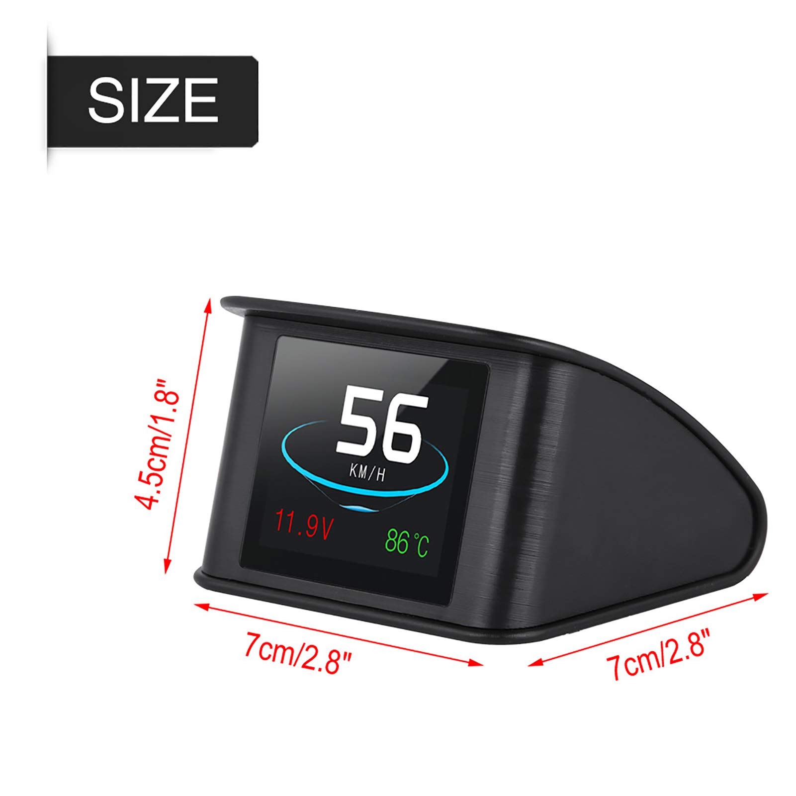 DEWIN HUD OBD2 Head up Display per auto, P10 tachimetro GPS Tachimetro Digitale GPS per Auto OBD Car Head-up Display con allarme di velocità eccessiva voltmetro avvertimento