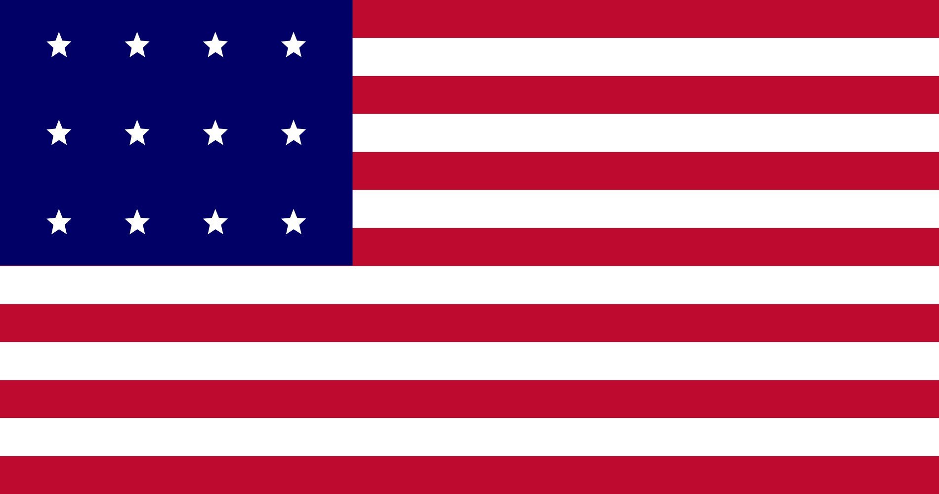 Drapeau Large US 12 Star Paysage 1.35m² pour Commémorations Historiques et Expositions