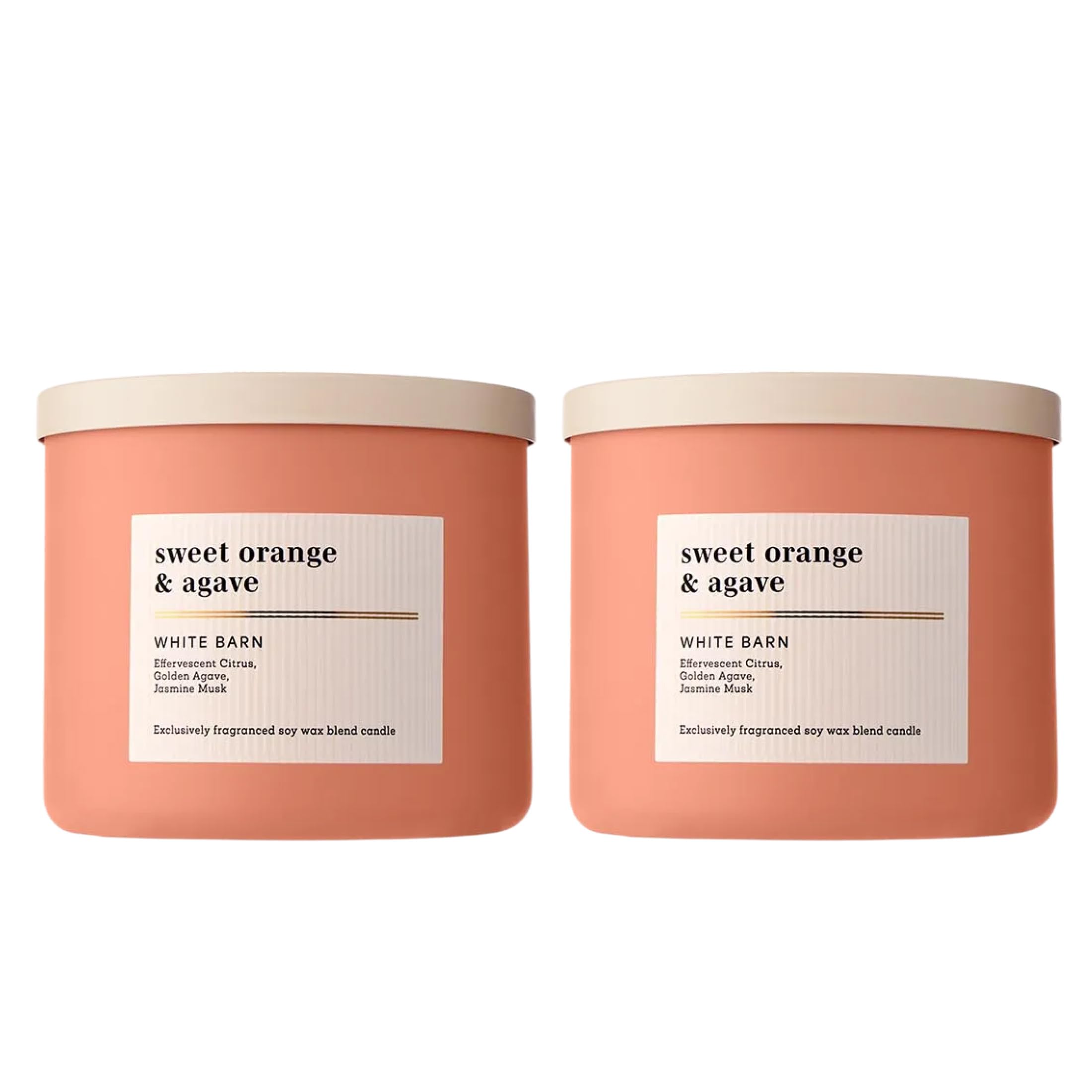 Bath & Body Works 3-Wick Candle, Sweet Orange & Agave Citrus Candle, Strong Throw, Long-Lasting Burn Up to 45 Hours, Exclusively Fragranced Soy Wax