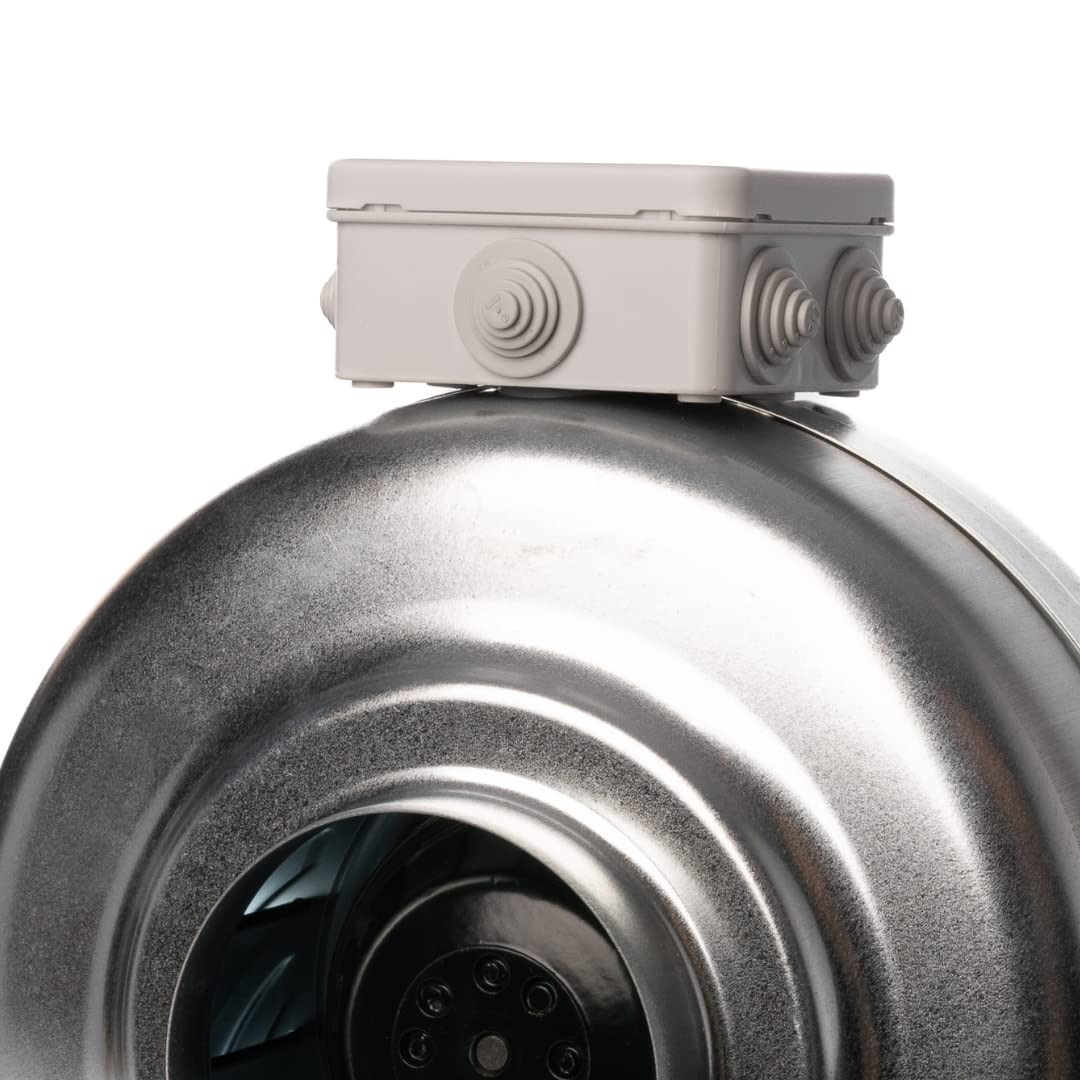 Europlast 100mm Rohrlüfter Rohrventilator Metall radial Abluftrohr Lüfter 379m³ Abluftventilator AKM100