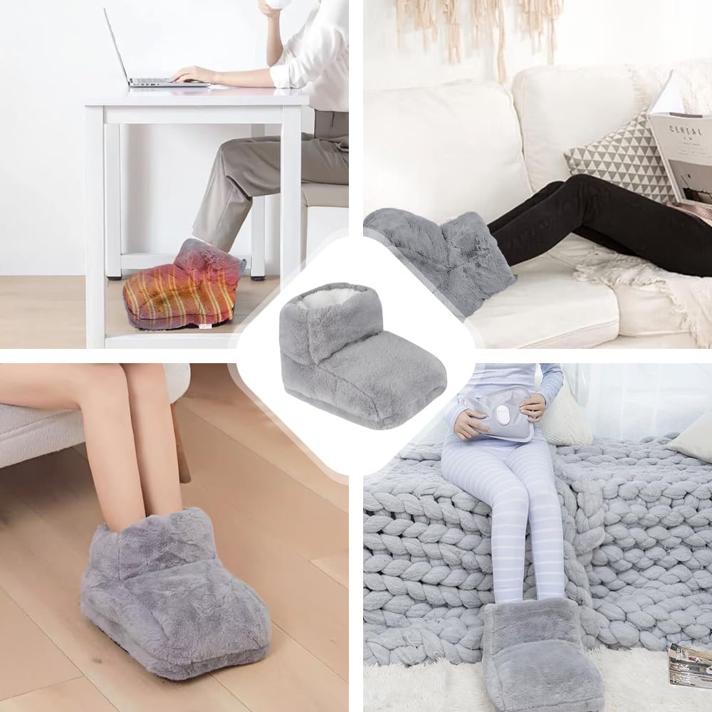 Dhqkqg Scaldapiedi borsa dell'acqua calda, scaldapiedi senza corrente, 1 l, grande borsa dell'acqua calda, lavabile in lavatrice, per donne, uomini, adulti, per i piedi freddi in inverno