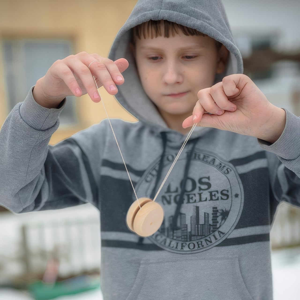 ifundom 30 Pezzi Graffiti Yo-Yo Palla Reattiva Giocattolo Pittura Incompiuta Palla Reattiva Bambini Pittura Graffiti Giocattolo Palla Di Legno Reattiva Palla Di Legno Reattiva