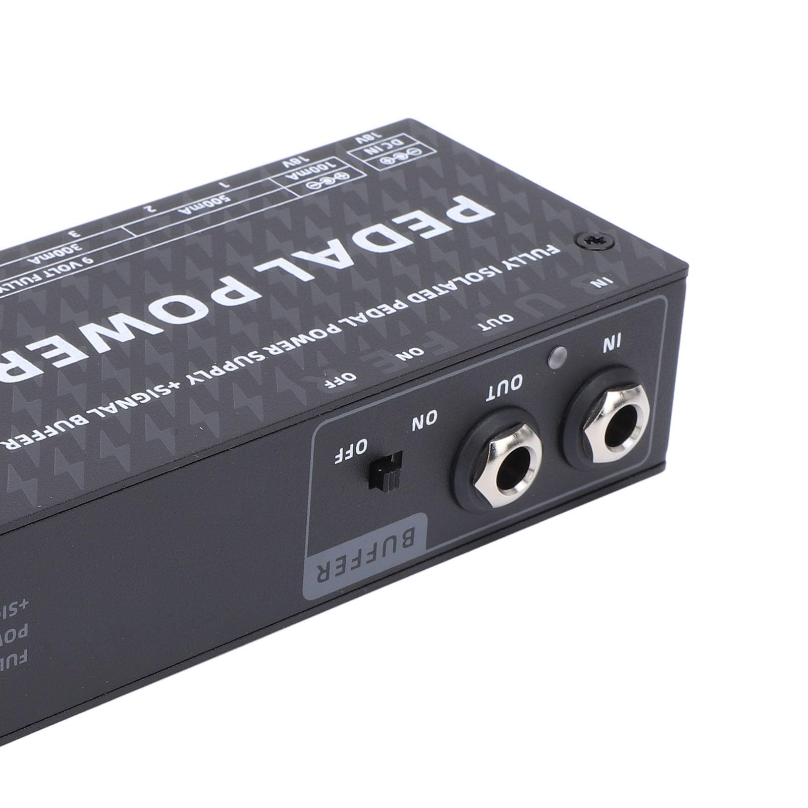 Alimentatore a pedale per chitarra, indicatore LED per dispositivi 9V 18V per esercizi di potenza (spina UE)