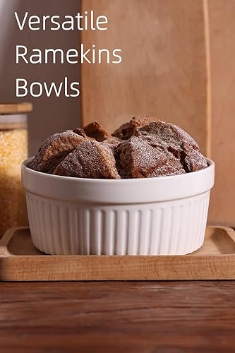 Miniatura 5 de Ramekins de 22 onzas  2 piezas de moldes de porcelana para souffle, crema brulee, pudín, tazas de natillas, juego de cuencos para hornear, aptos