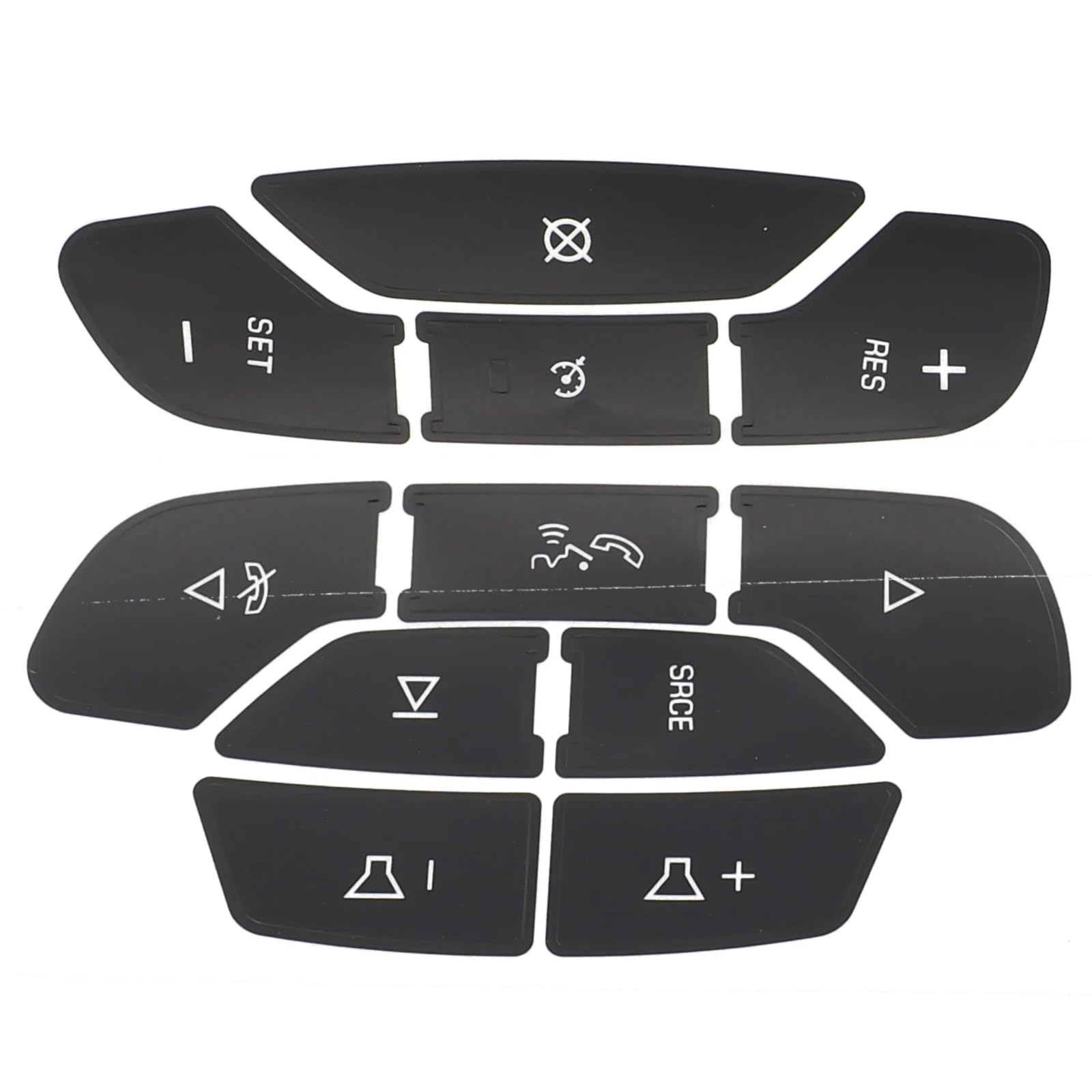 Wsbojxth One Color Repair Patch Compatible With Yukon 2007 2008 2009 2010 2011 2012 2013 2014 1Set Button Repair Decals Abs Black Steering Wheel Repair Sticker