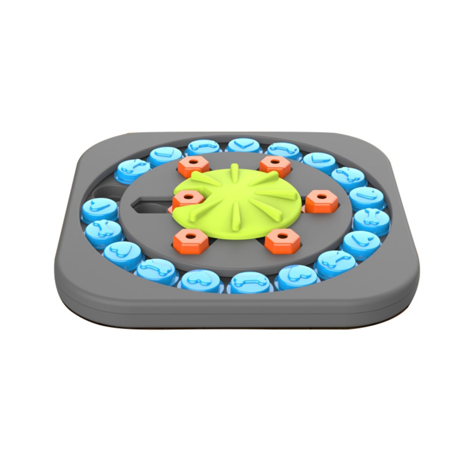 Colcolo Hundespielzeug Intelligenzspielzeug Puzzlespiel Futterspender Spielbrett mit Rotierender Scheibe aus PP für Snacksuche Und Mentale für Welpen Und Erwachsene Hunde für Innen