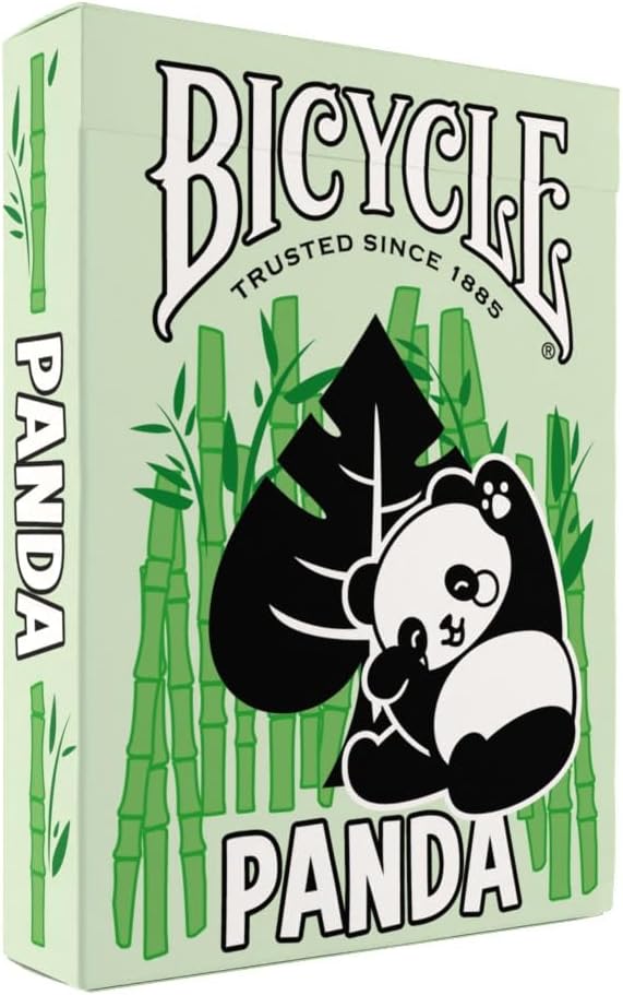 Panda Playing Cards Cute Animal Playing Cards 1 Deck, Green