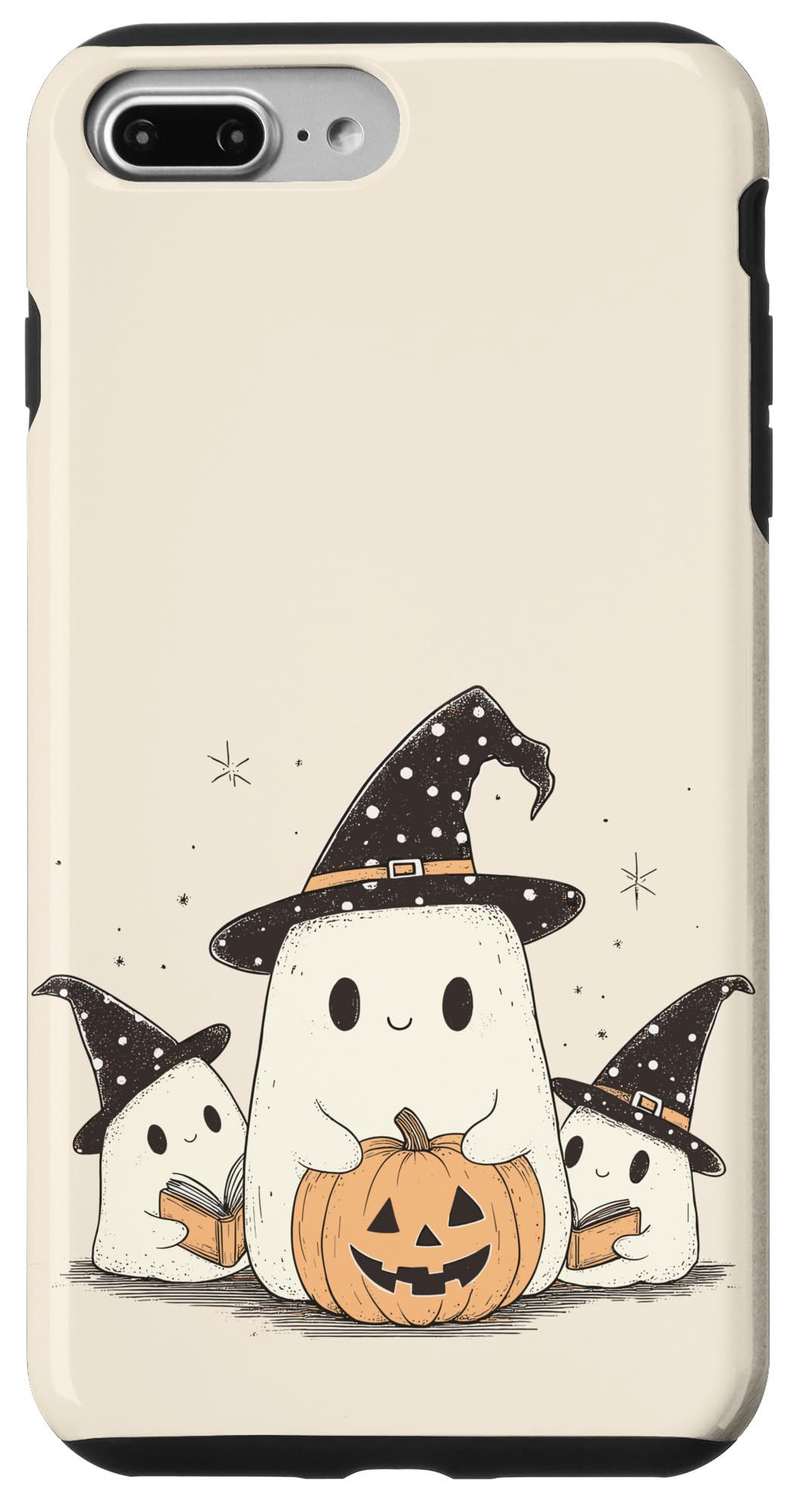 Spooky Cute Ghosts Pumpkin Books Halloween Case for iPhone 7 Plus/8 Plus