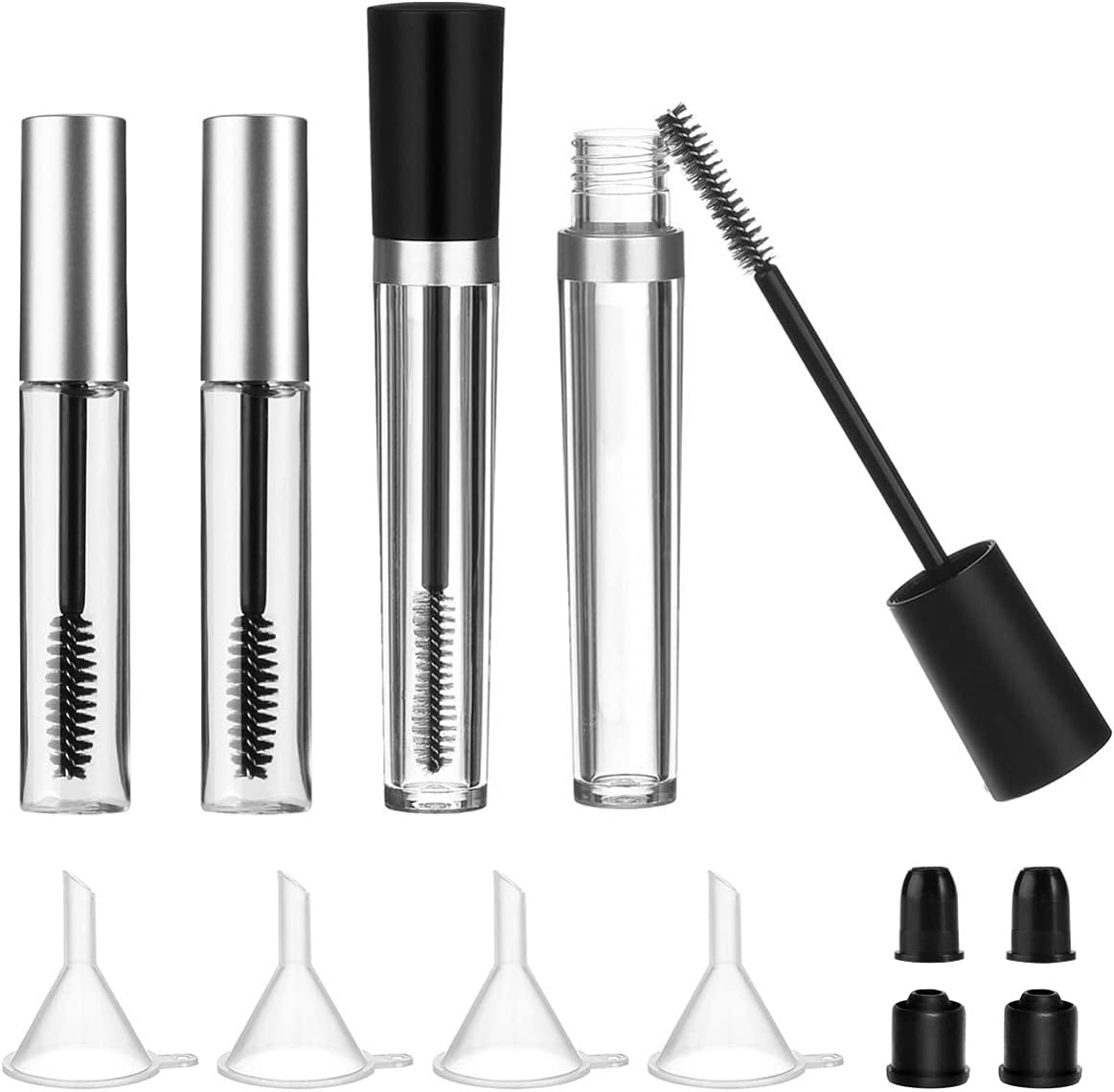 Minkissy Empty Mascara Tube Mascara Wands Portable Eyelash Cream