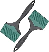 Tuyotue Extra Wide 3.95" Silicone Basting Brush for Grilling - Heat Resistant 446°F, Dishwasher Safe BBQ Brush, Green