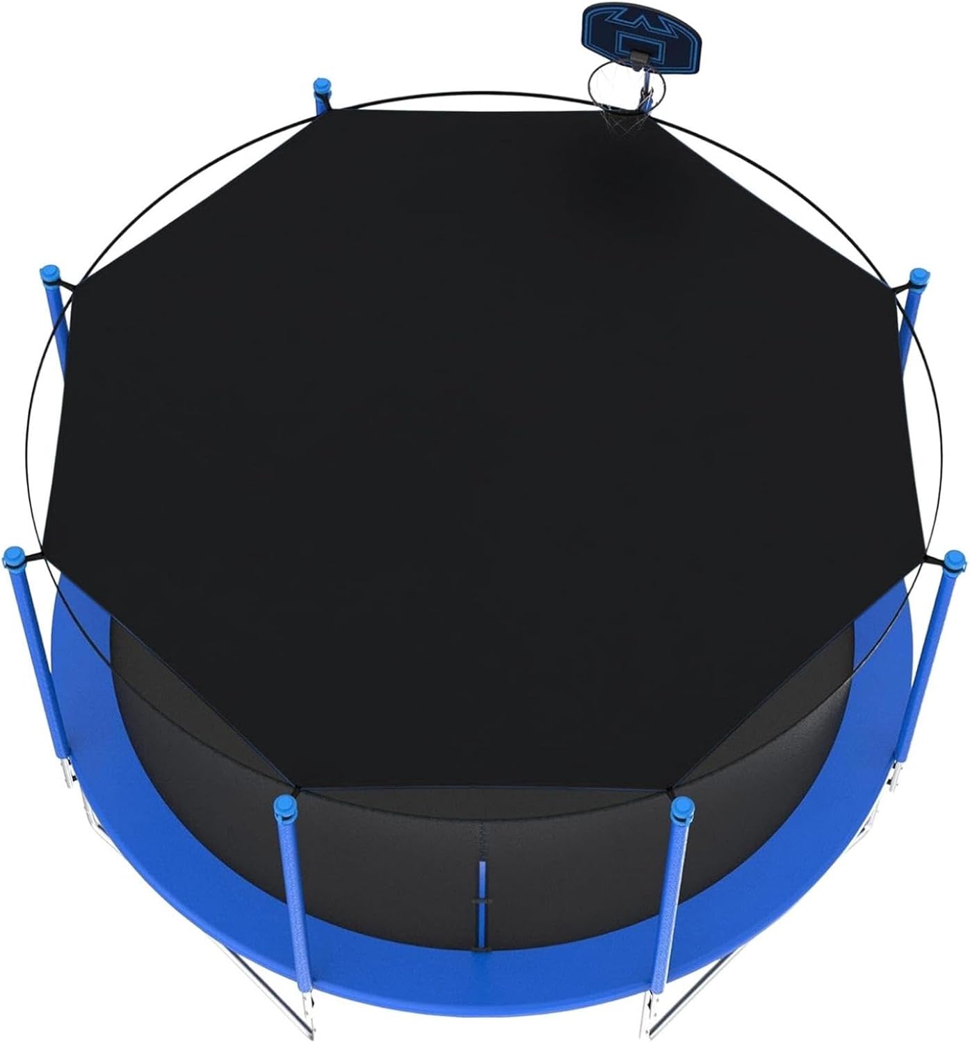 12FT Trampoline Shade Cover, UV Protection Tent Top for 8 Poles, Waterproof Replacement Canopy, Sun Shade Cloth for Outdoor Backyard Trampoline