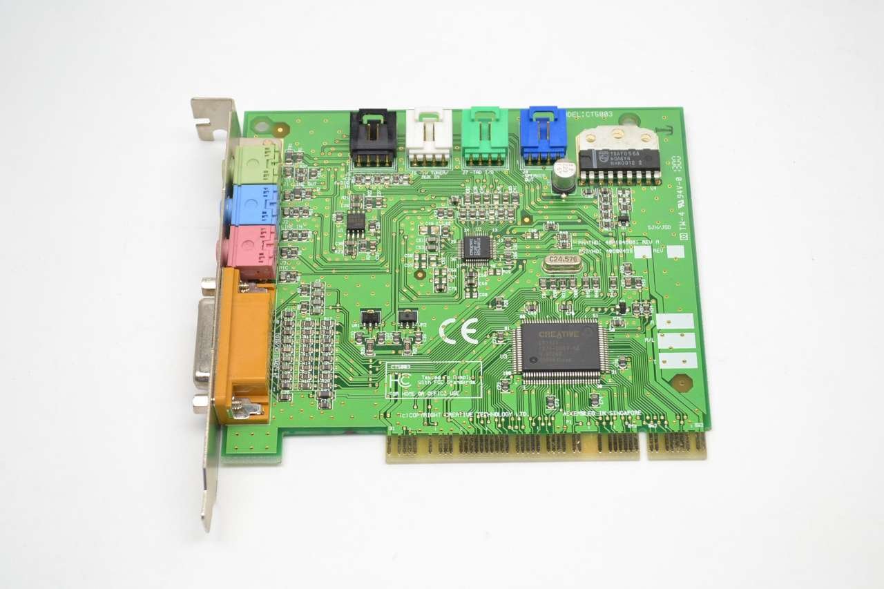 New CREATIVE TECNOLOGY CT5803 SOUNDBLASTER PCI Sound Card REV A Board B476130