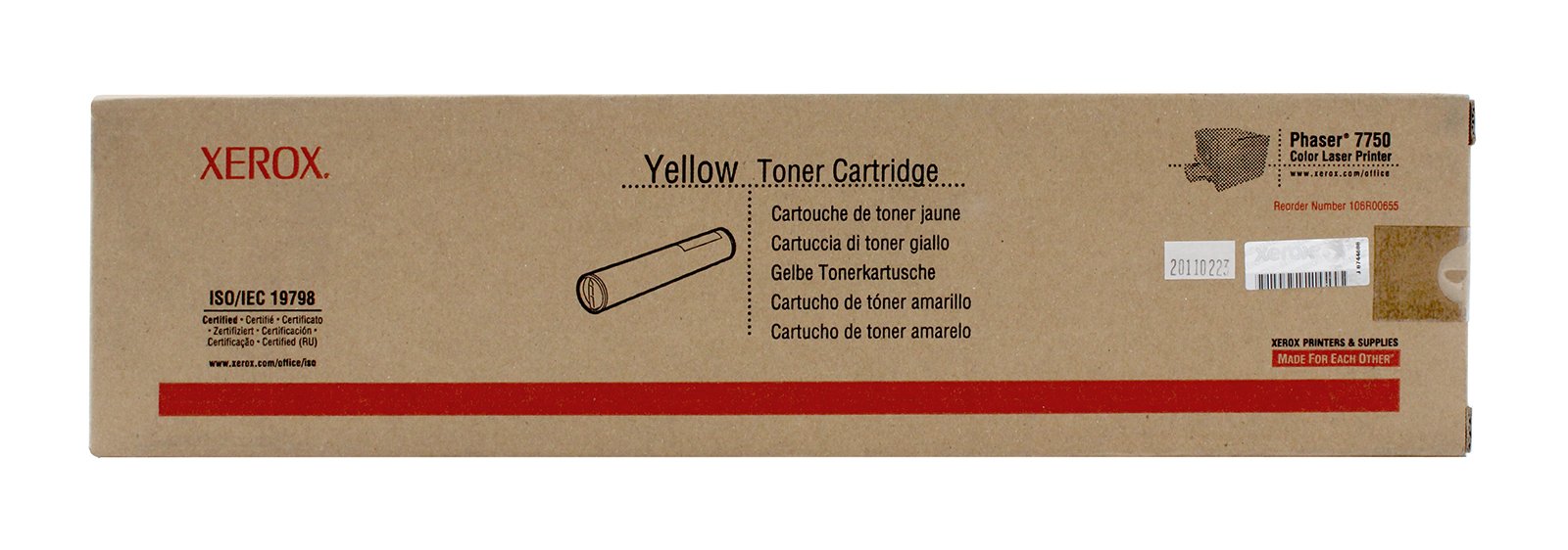 Xerox Phaser 7750/EX7750 Yellow Standard Capacity Toner Cartridge (22,000 Pages) - 106R00655
