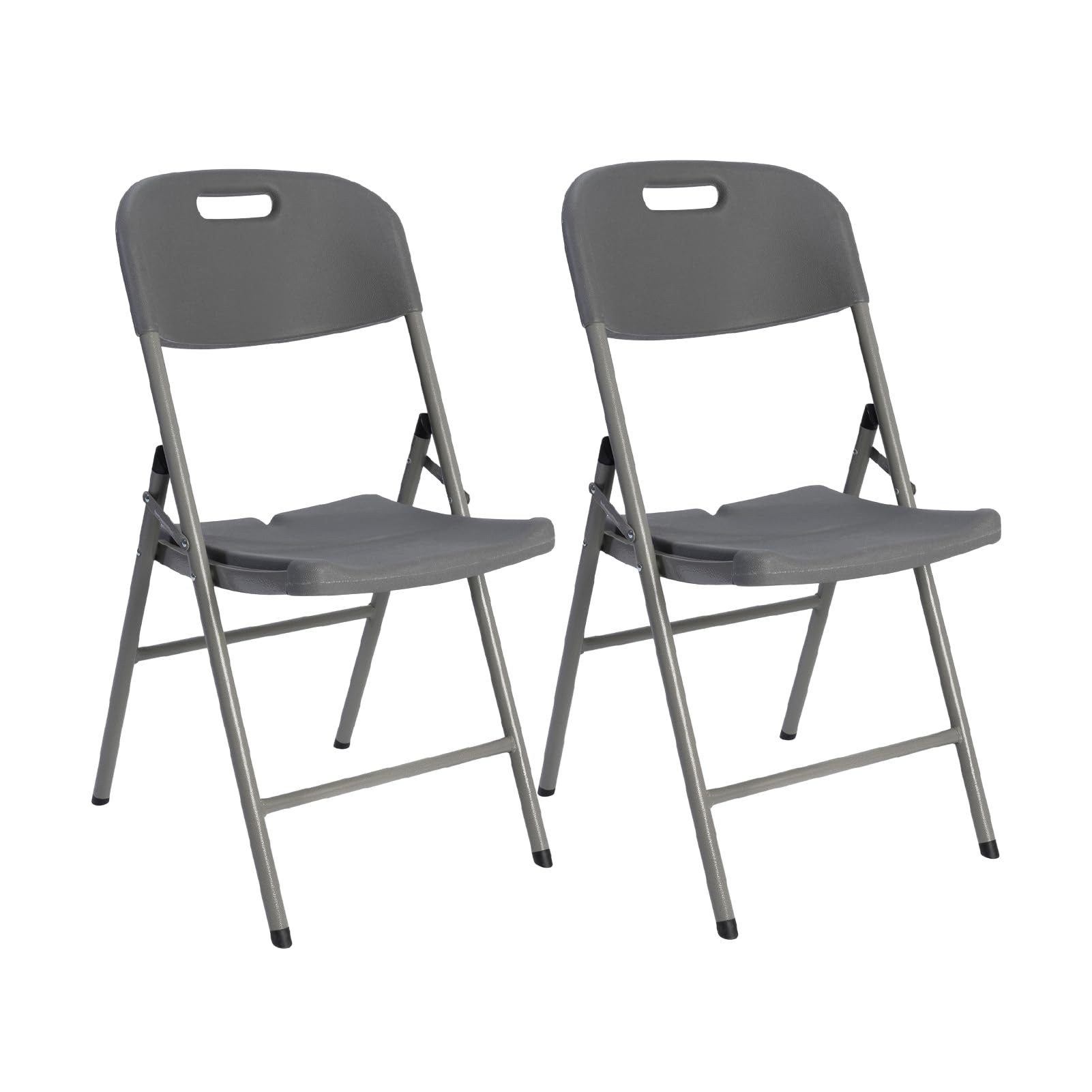 Sillas Plegables Pack 2 - Silla de Comedor, Silla Plegable de Metal y PVC, Estructura Metálica Resistente y Ergonómica - Ideal para Restaurante, Cocina, Salón, Eventos y Bodas