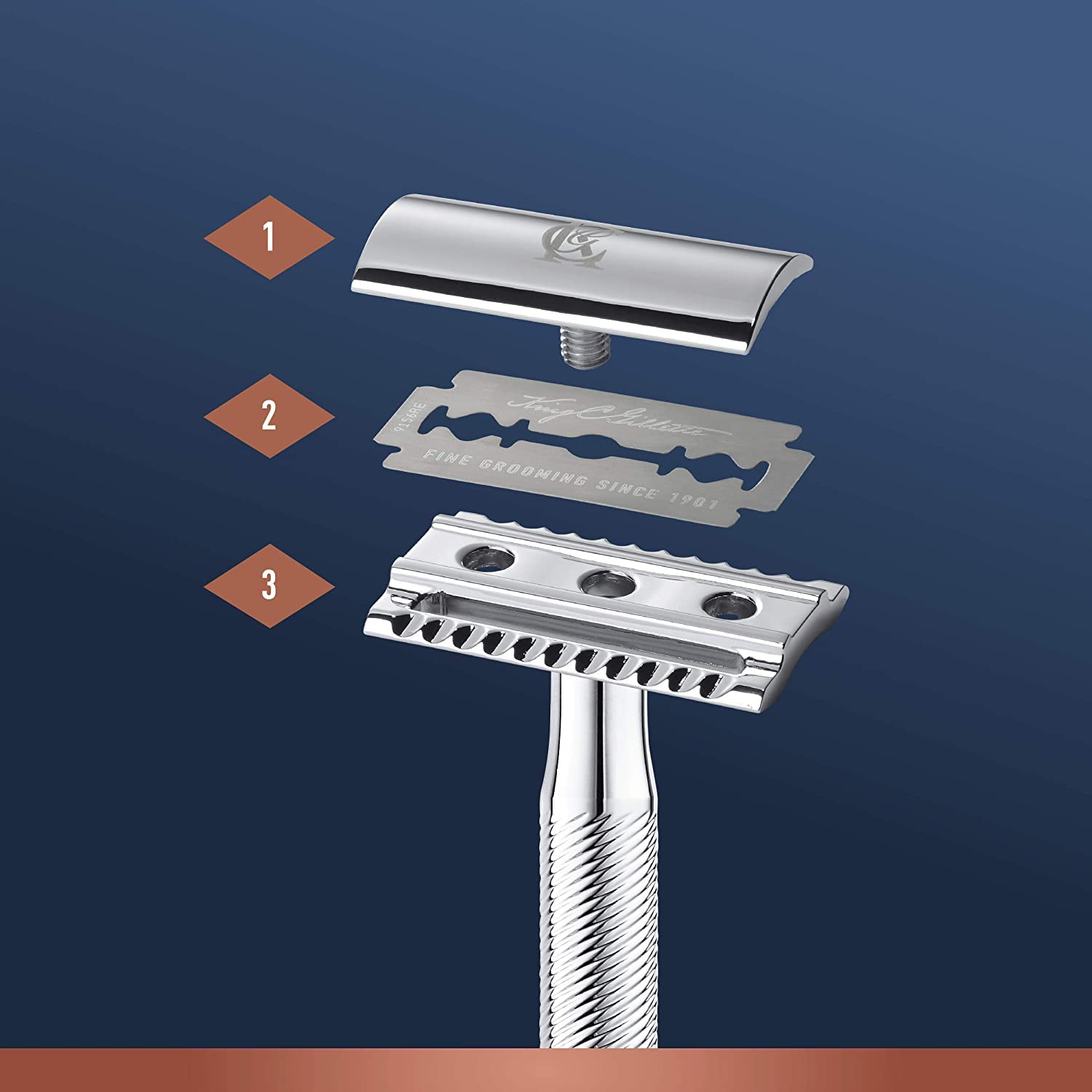 King C. Gillette Idea Regalo Uomo con Rasoio di Sicurezza, 5 Lametten di Ricambio, Reinigungsgel für Viso Barba, Confezione Regalo
