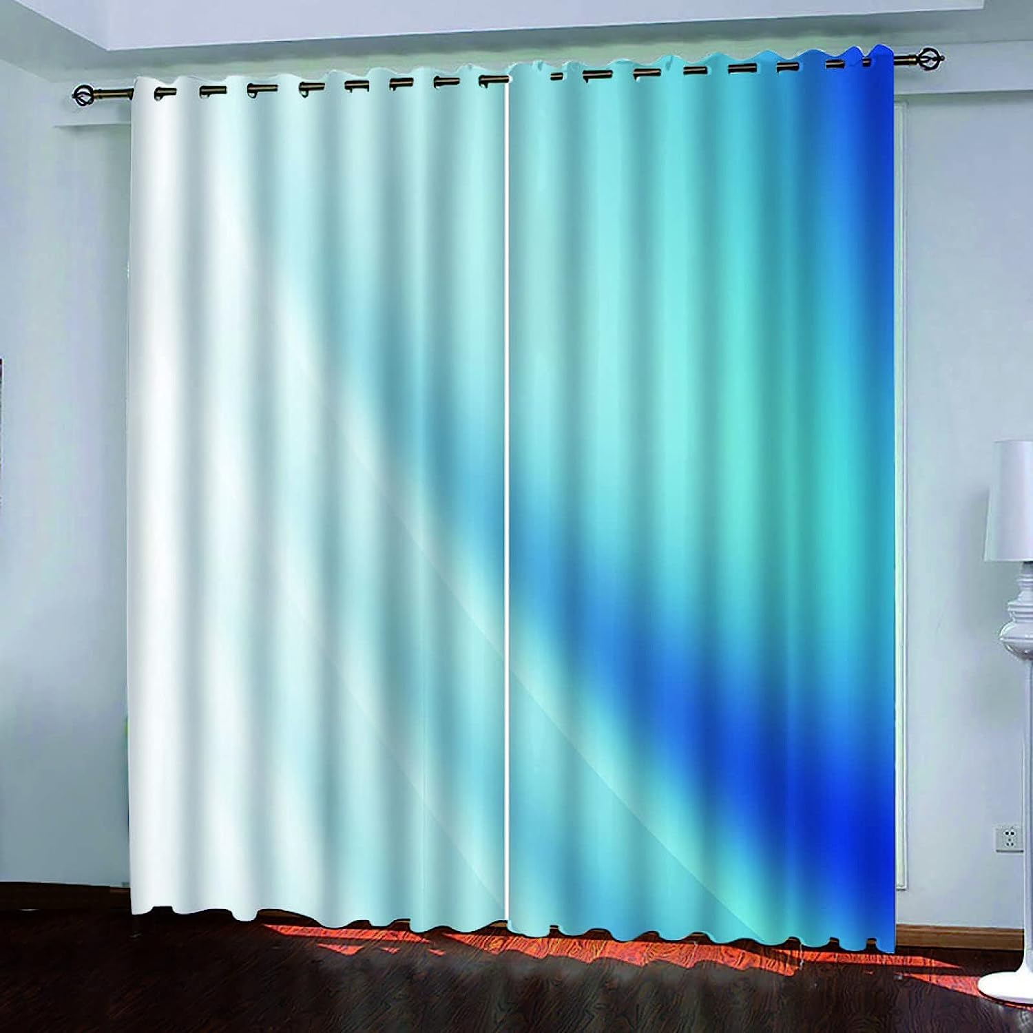 Rideau occultant thermique pour salon et chambre ado avec motif abstrait 3D