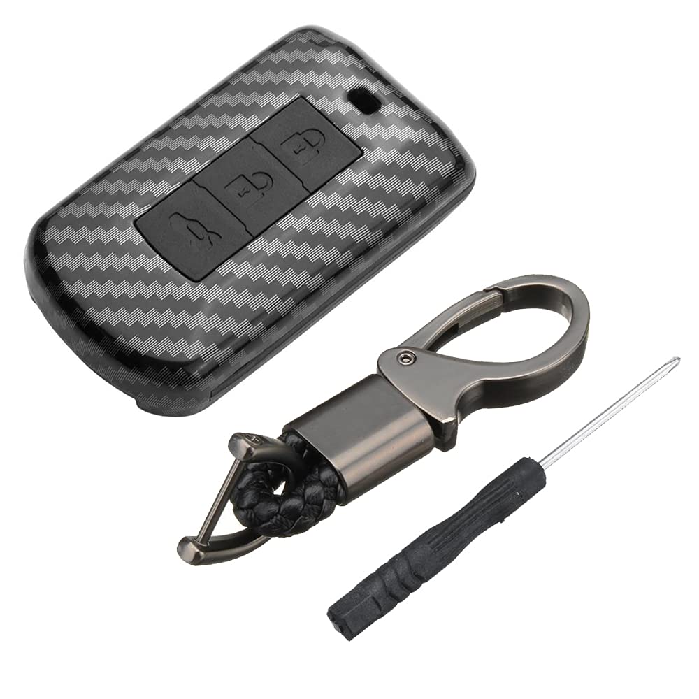 Ontto – Custodia Portachiavi In TPU Per Mitsubishi Outlander, Eclipse Cross, ASX, Mirage, Lancer (3 Pulsanti) – Protezione Morbida Antiurto – Colore Nero - 4