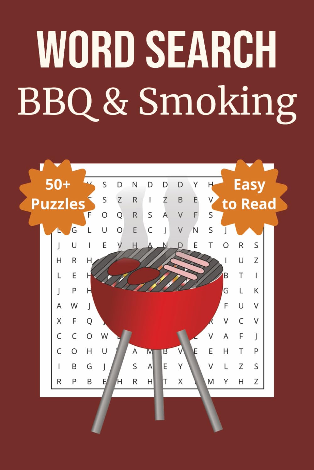 BBQ & Smoking Word Search Puzzle Book: 55 Easy-to-Read Puzzles for Adults | Barbecue Gifts for Grillmasters, Pitmasters, and Meat Smoking Enthusiasts