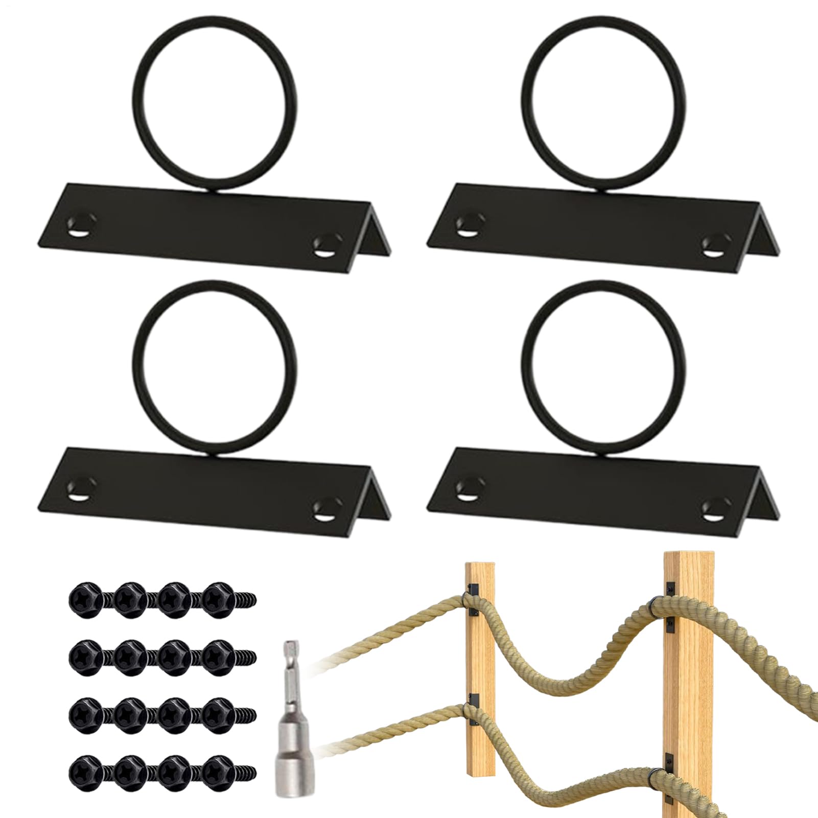Soportes de cuerda de anillo para evitar caídas y fijar objetos pesados en la pared