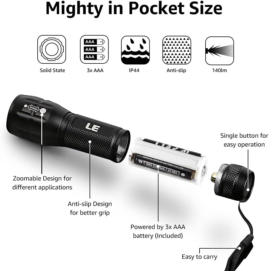 Adjustable Tactical Flashlight Zoomable Batteries Photo