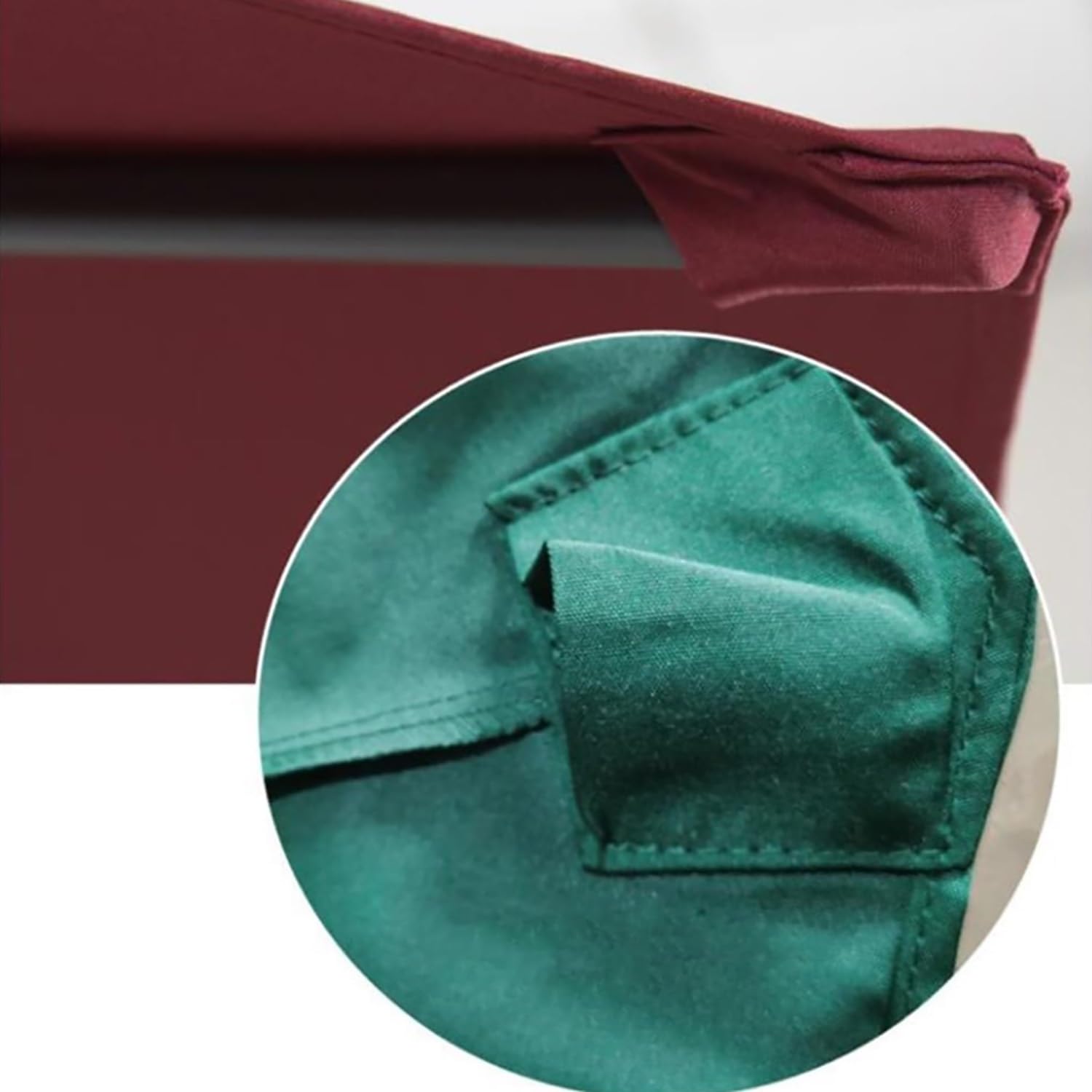 2.5x2.5m 3x3m Toldo De Recambio Para Sombrilla Cuadrada, 8 Varillas Tela De Recambio para Parasol Patio Piscina Jardín Mercado(Dark green,2.5x2.5m/8x8ft)