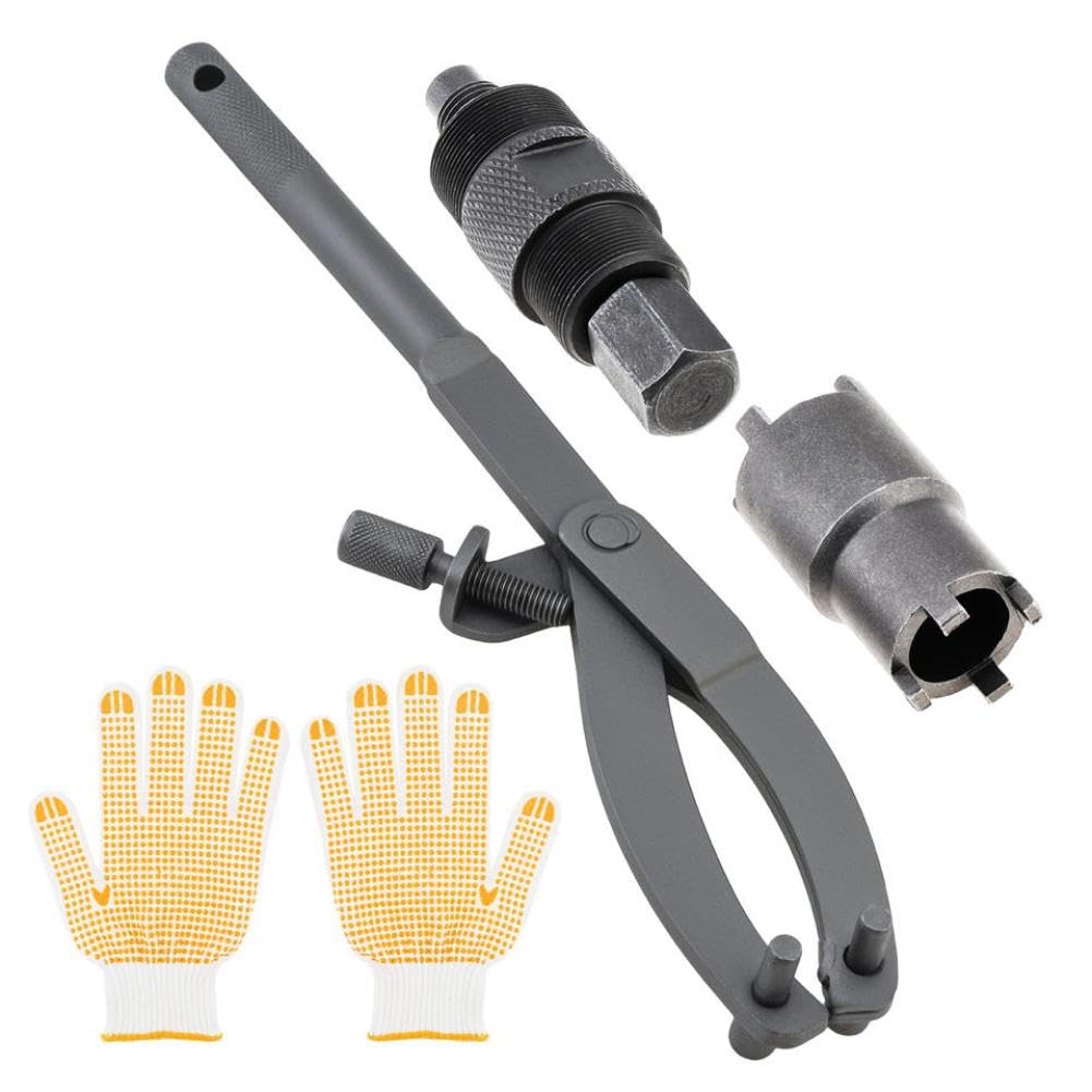 Estrattore volano frizione dado di bloccaggio chiave chiave di rimozione set di strumenti regolabile 24mm 27mm compatibile con moto scooter bici Go Kart(as shown)