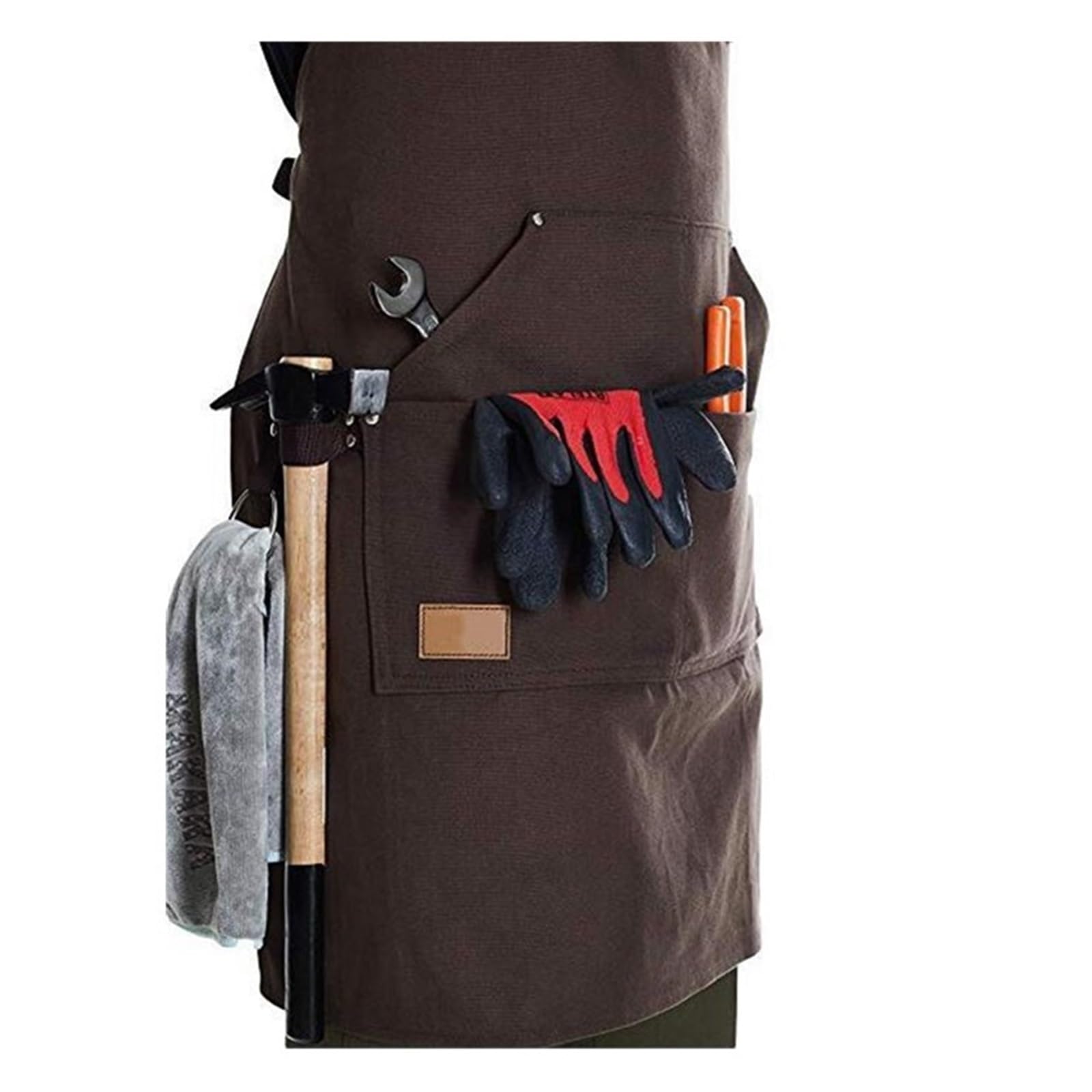 Delantal de herramientas de lona encerada resistente al agua, delantal de trabajo a la moda, Catering, pintor, jardinero, peluquero, uniforme
