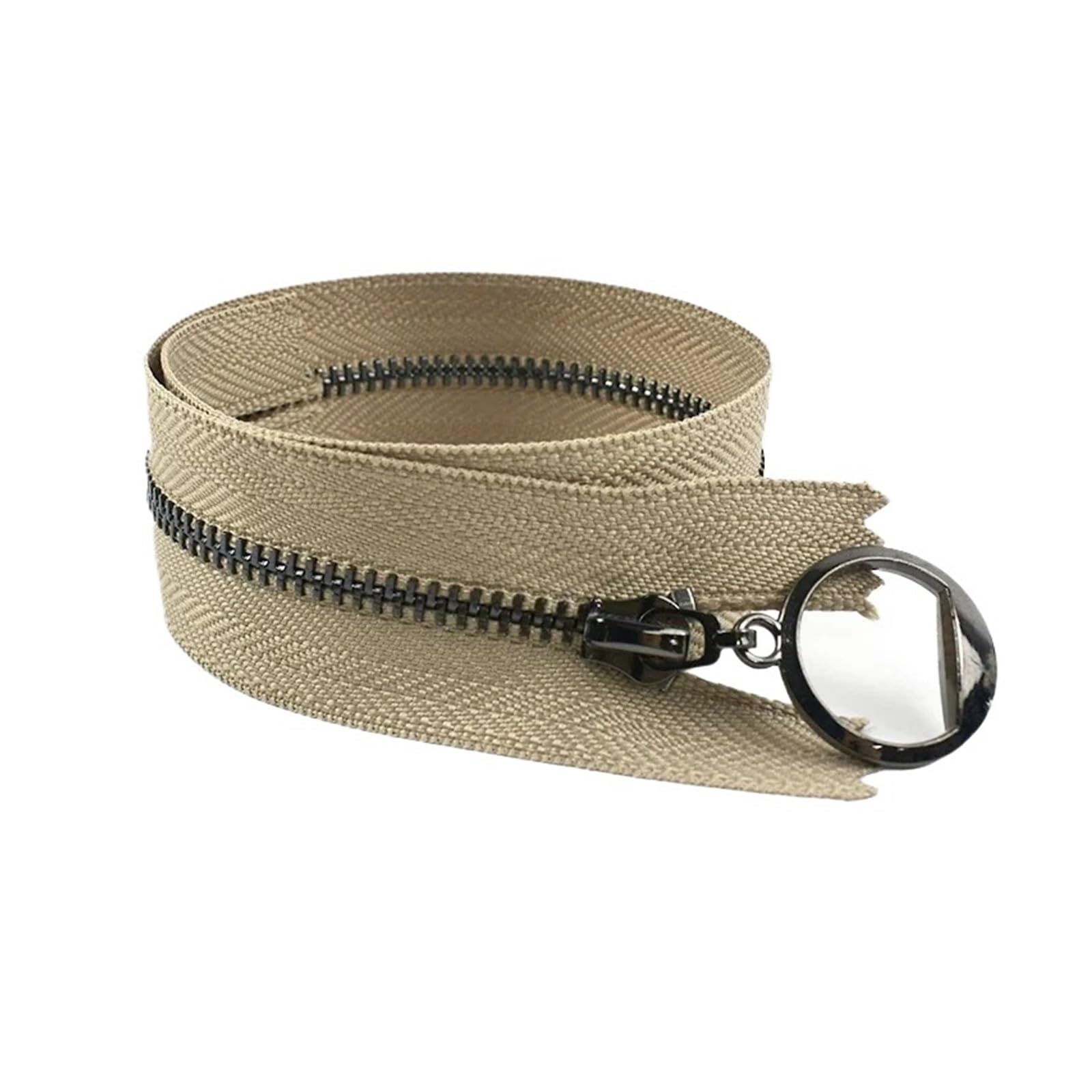 2/5 Sztuk 3# Pierścień Do Torby Metalowe Zamki 25-30cm Zamknięta Kieszeń Na Zamek Błyskawiczny Ubrania Zamknięcie Zestaw Naprawczy DIY Akcesoria(KhakixGunBlack,30cm5Pcs)